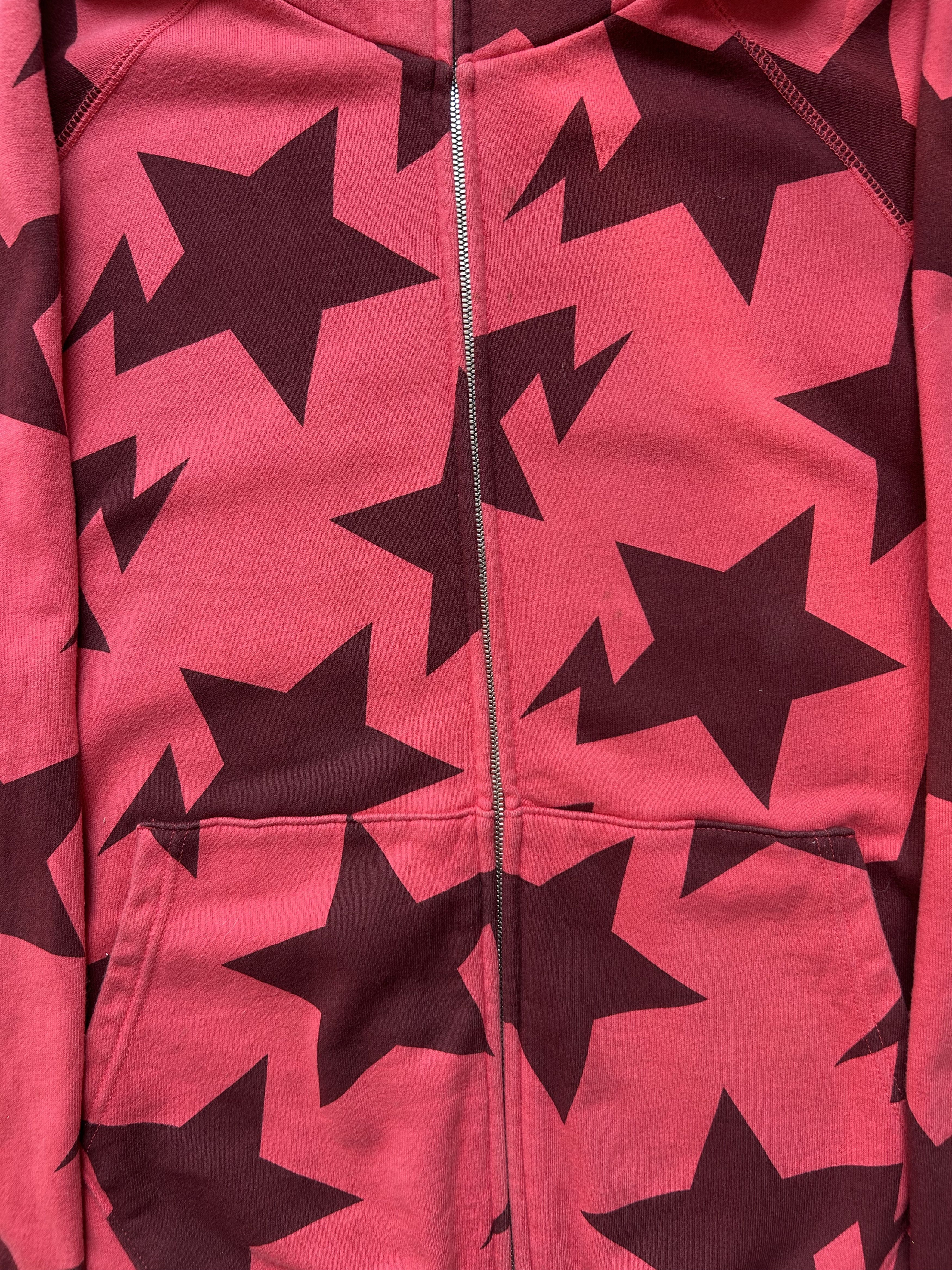 Bape Bape Star Pattern Full Zip Hoodie Red [Size M] Size US M / EU 48-50 / 2 - 2 Thumbnail