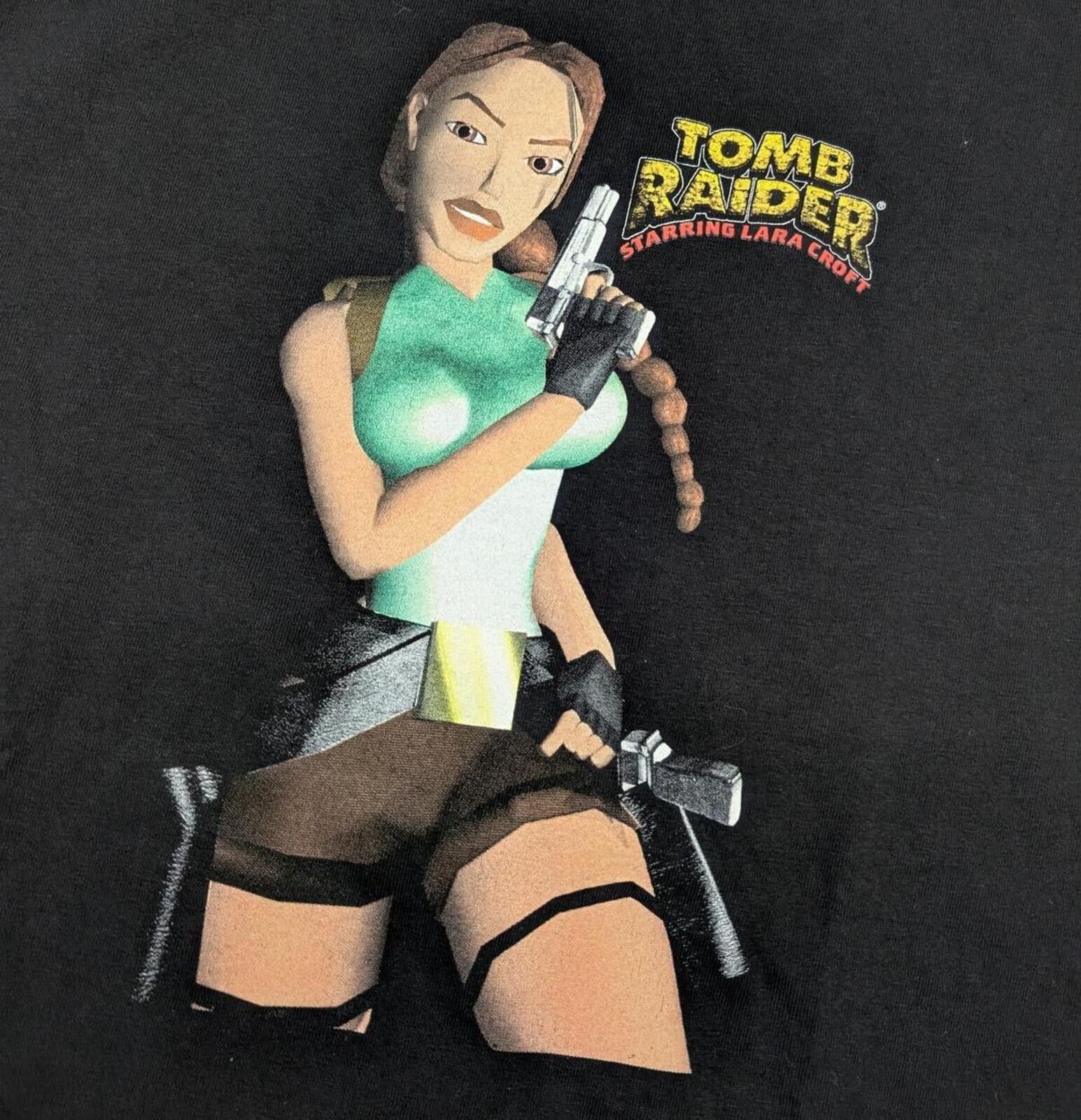 Tultex Vintage 90s Laura Croft Tomb Raider Tultex Promo T-shirt Size US M / EU 48-50 / 2 - 2 Thumbnail