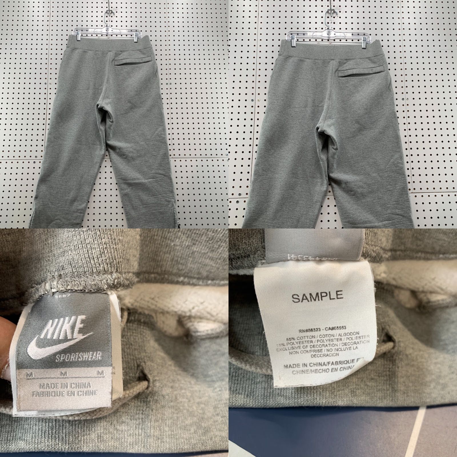 Nike Nike Sweatpants Joggers Mens Size Medium Gray Heavyweight Sample 32x29 Size US 31 - 8 Thumbnail