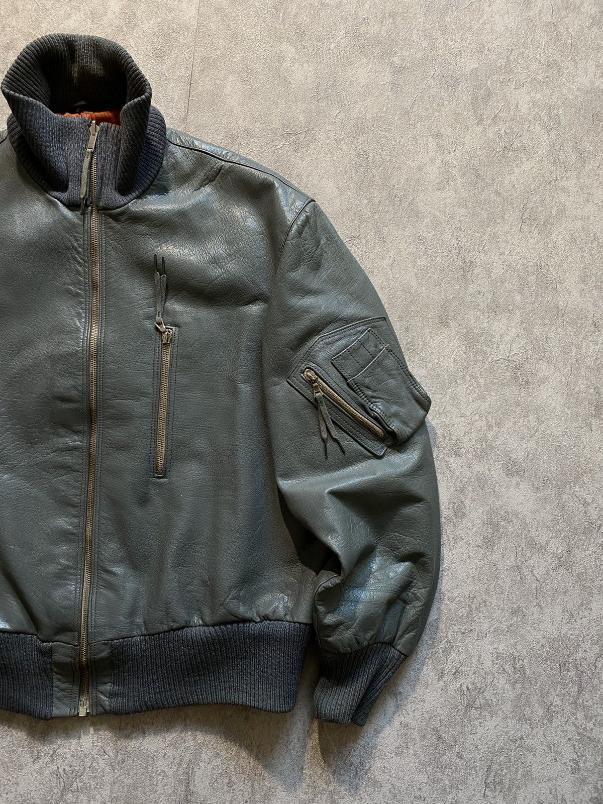 Vintage 1976 Rare Made In Germany Leather Bomber Size US M / EU 48-50 / 2 - 4 Thumbnail