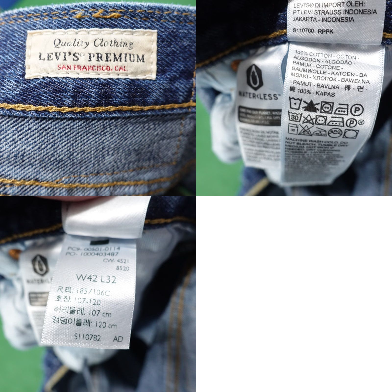 Levi's Vintage Levi's 501 Jeans Men Size 42x32 Blue Denim Straight Fit Button Fly 100% Cotton Size US 42 / EU 58 - 8 Thumbnail