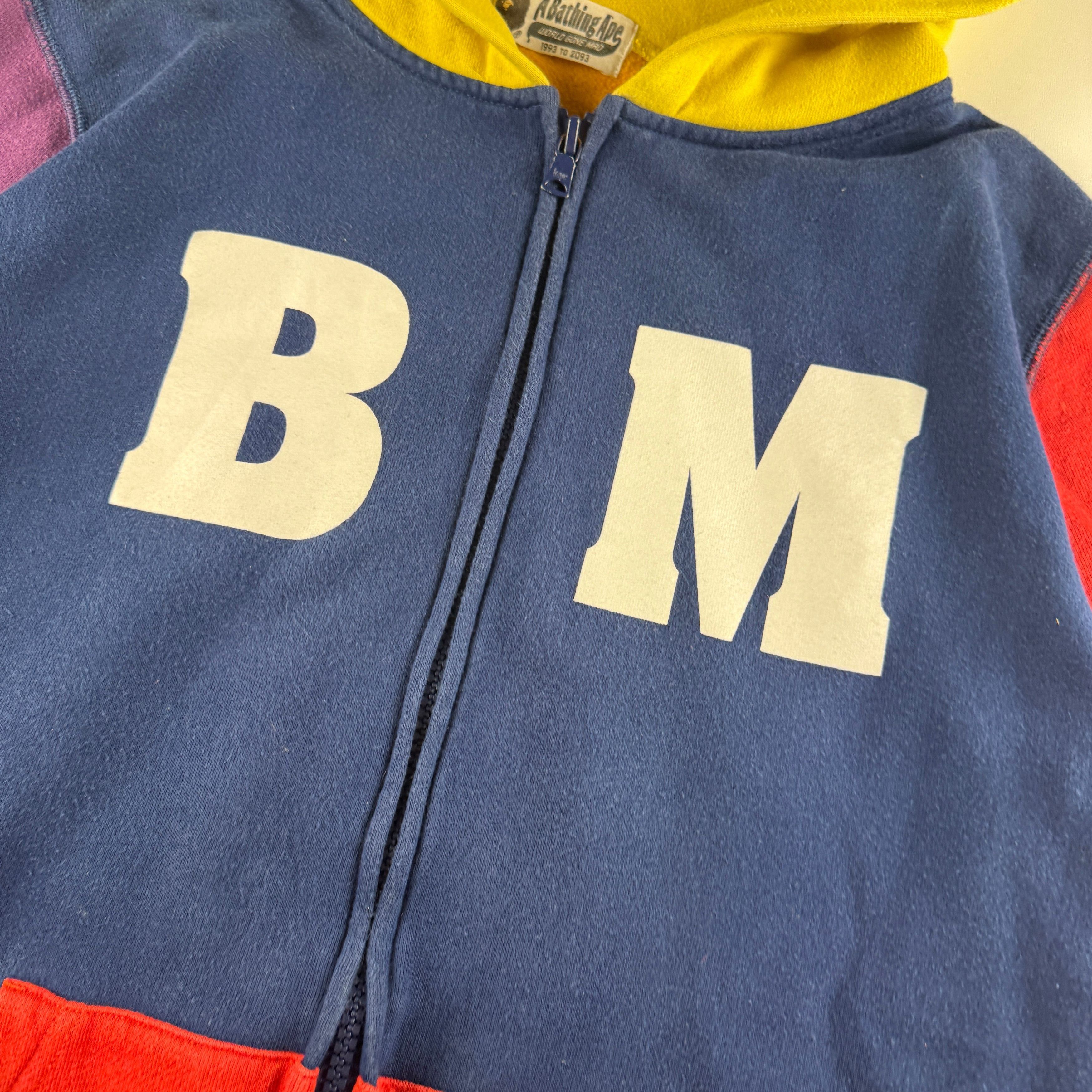 Bape BAPE Baby Milo “BM” Color Block Zip Hoodie (S) Size US S / EU 44-46 / 1 - 3 Thumbnail