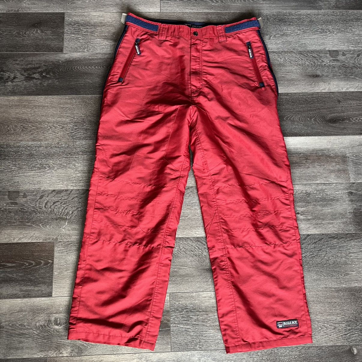 Bugle Boy Vintage 1990s Bugle Boy Ski Winter Snowboard Pants 38x30 Red Size US 38 / EU 54 - 2 Thumbnail