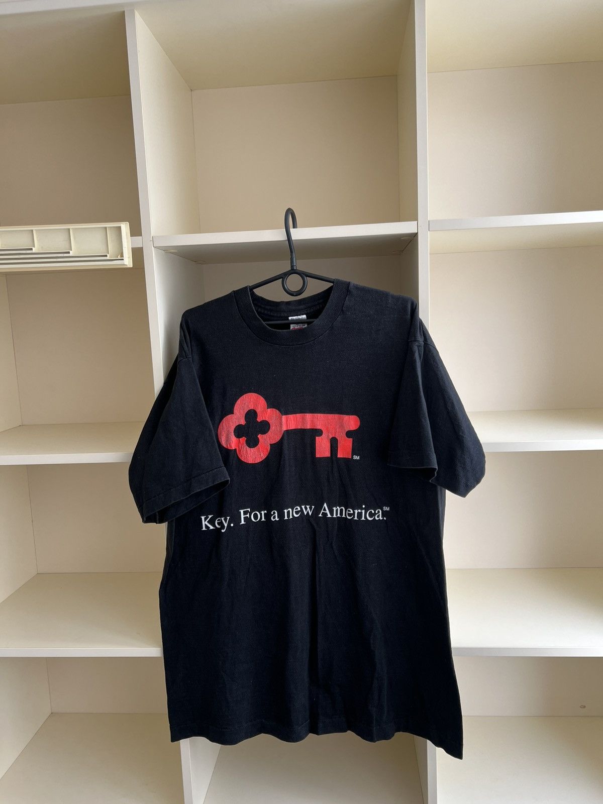 Vintage Vintage 90s Key. For a new America T-Shirt Made in USA Size US XL / EU 56 / 4 - 4 Thumbnail