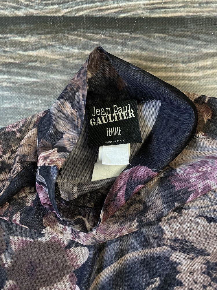 Jean Paul Gaultier Vintage Jean Paul Gaultier Roses Mesh shirt Size US M / EU 48-50 / 2 - 6 Thumbnail