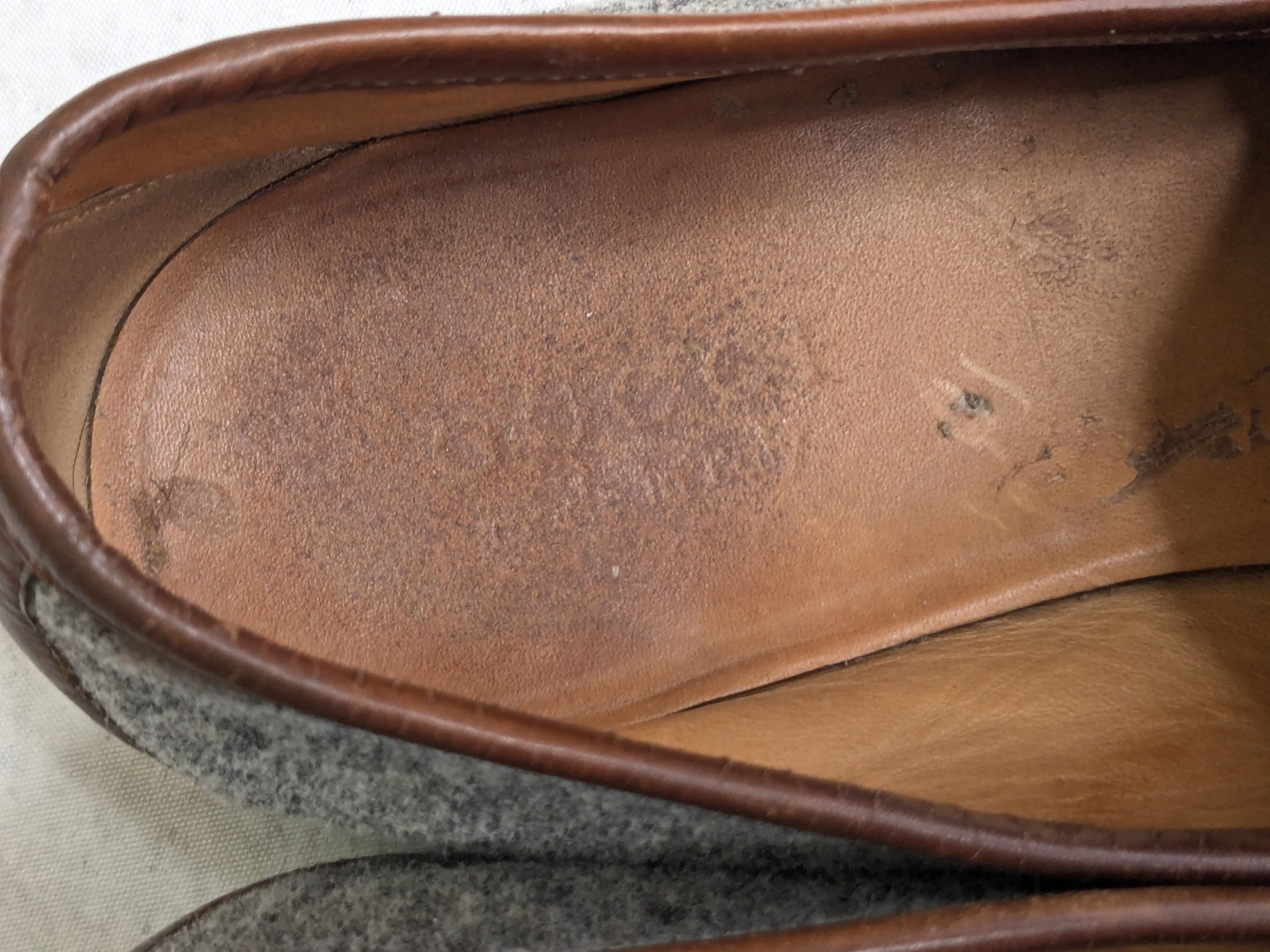 Gucci Gucci Horsebit Loafers Brown Leather Gray Wool 10 Size US 10 / EU 43 - 7 Thumbnail