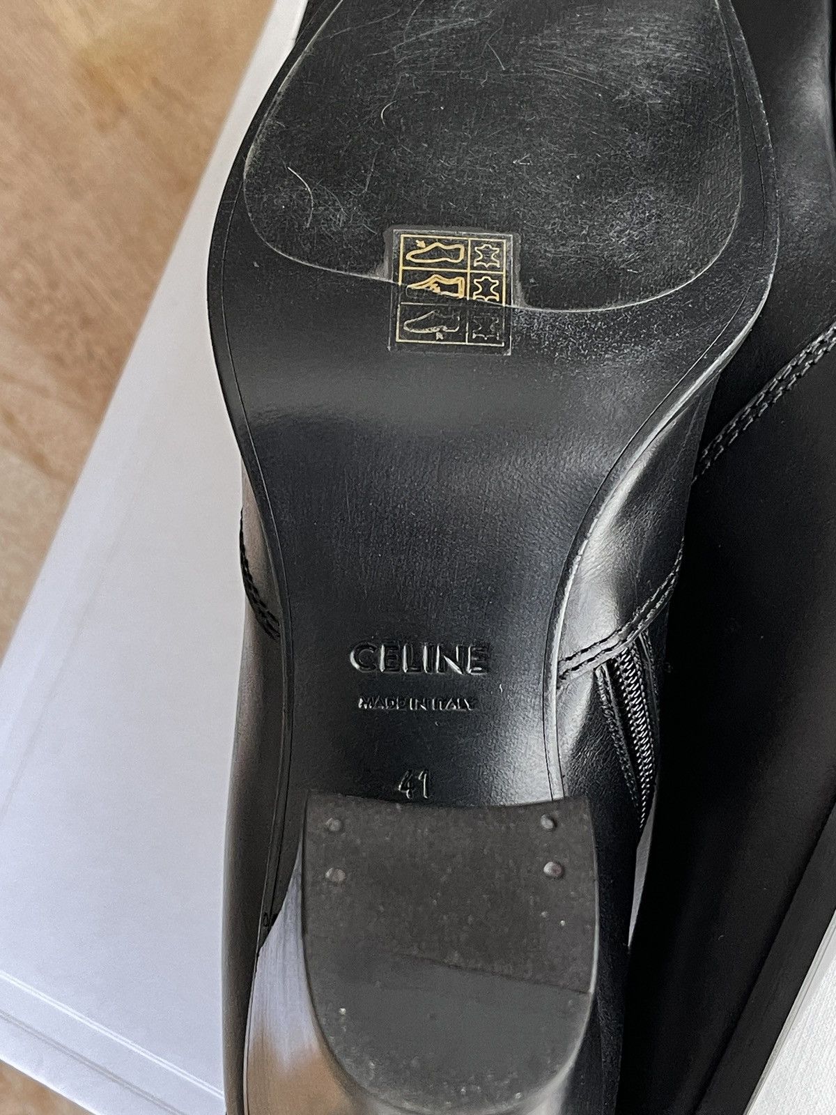 Celine × Hedi Slimane FW20 Pages 85 Zipped Boots In Shiny Calfskin Size US 8 / EU 41 - 11 Thumbnail