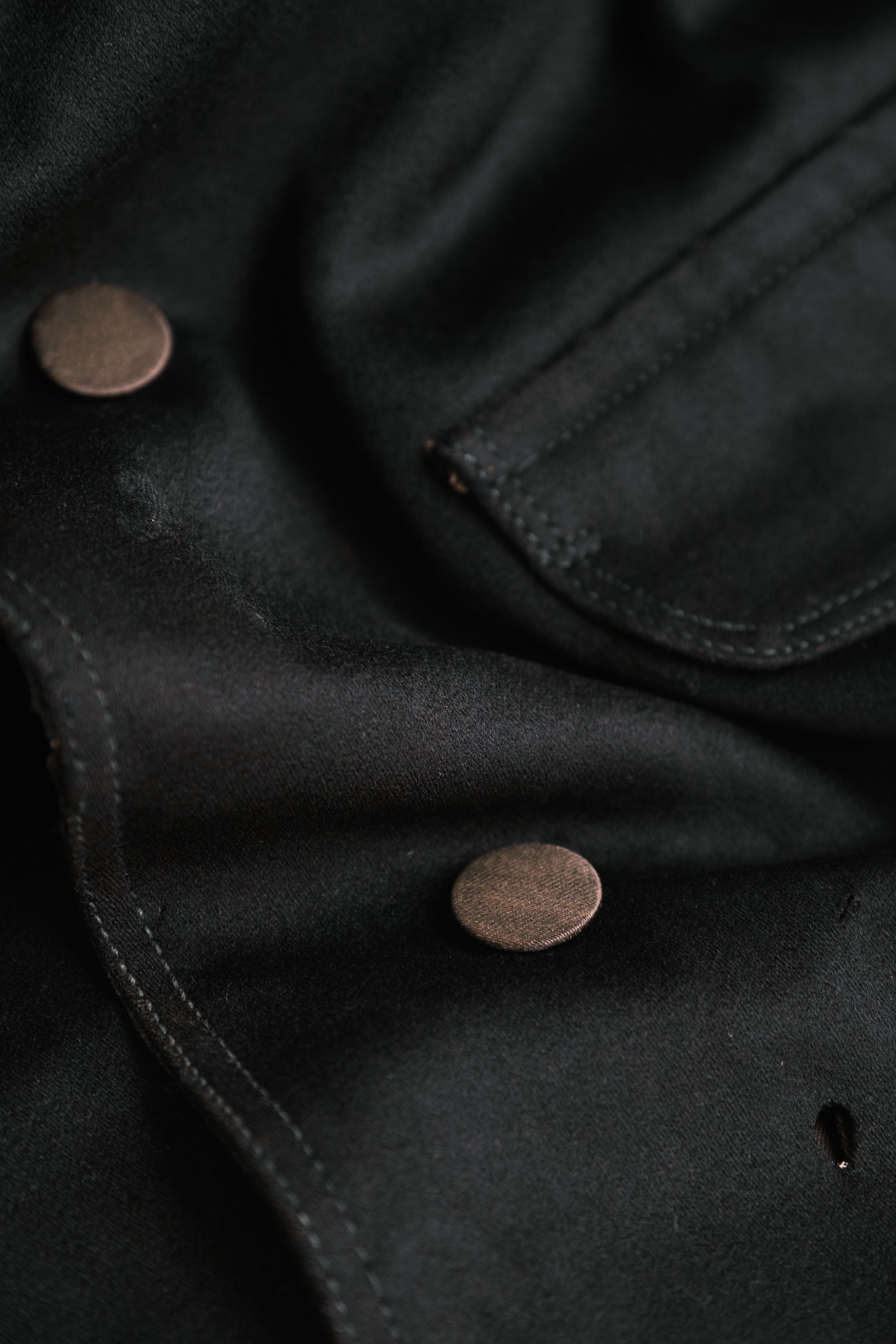 Vintage 1930s French velvet collar wool double-breasted sack coat Size 42R - 5 Thumbnail