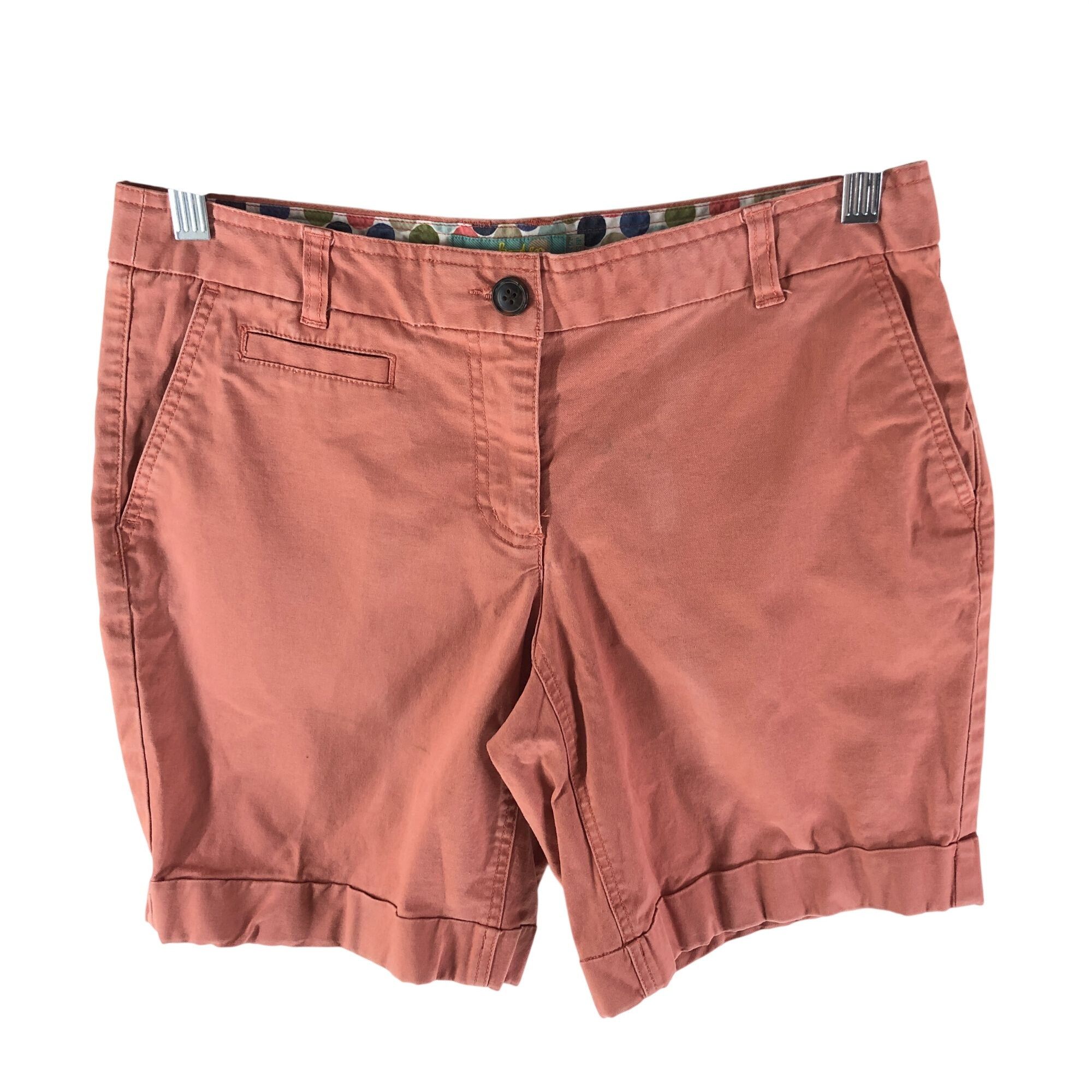 Boden Boden Womens Shorts Khaki Twill Cotton Bend Stretch Salmon P Size 30" / US 8 / IT 44 - 1 Thumbnail