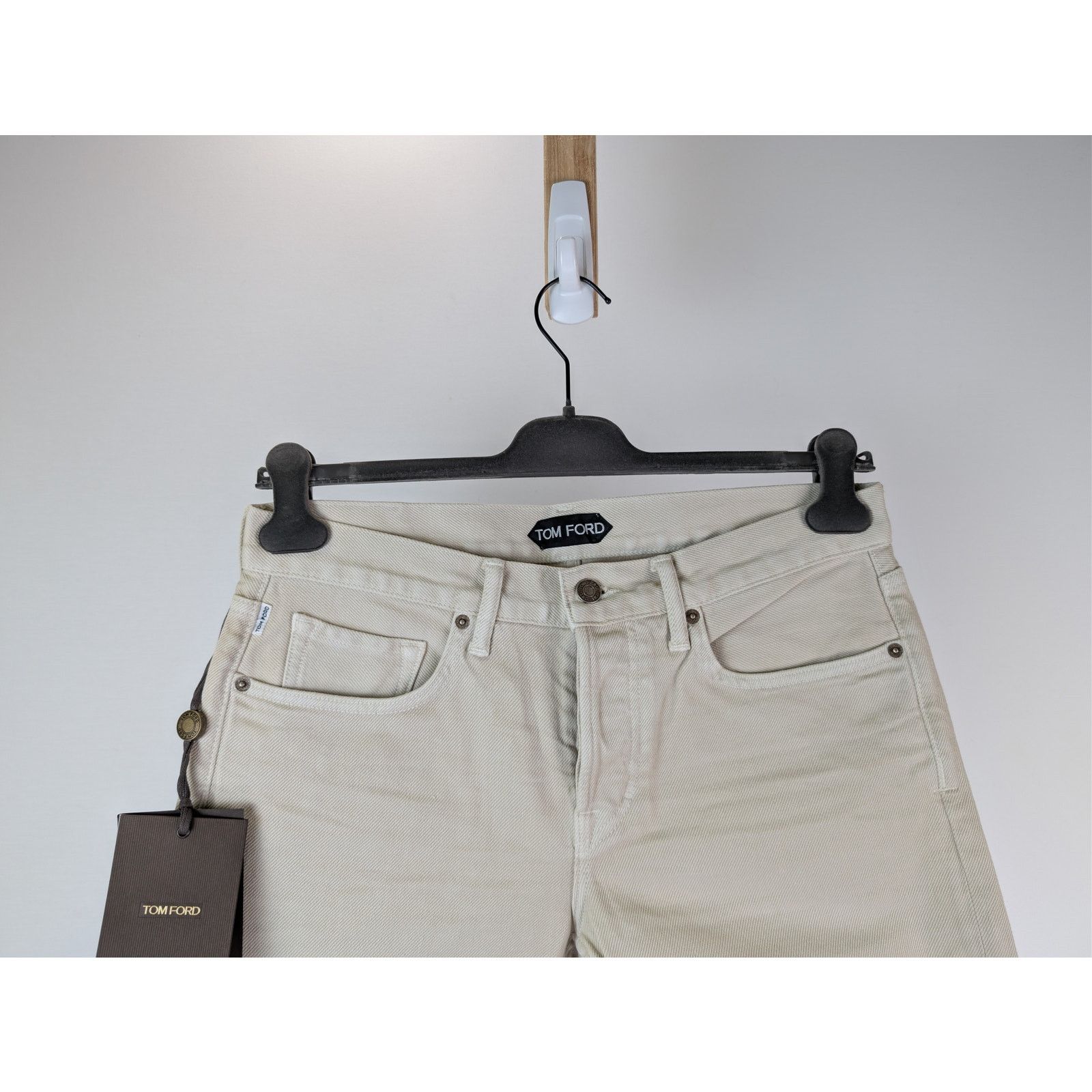 Tom Ford o1rshd1 Slim-Fit Cotton Denim Jeans in Beige Size US 32 / EU 48 - 3 Thumbnail