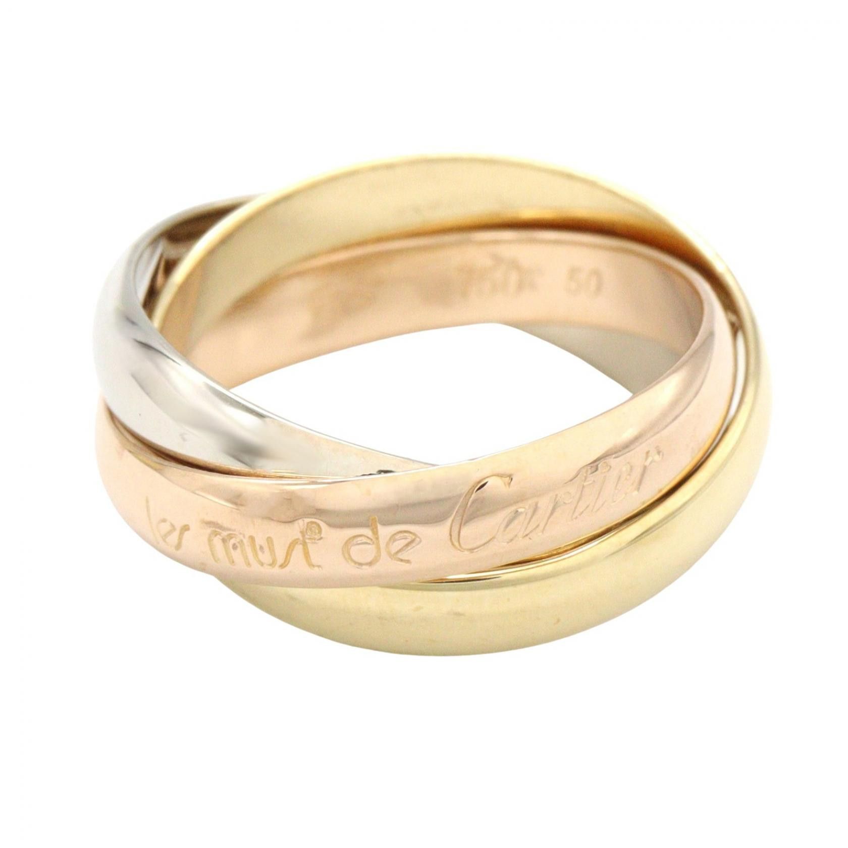 Cartier Cartier Cartier Trinity Au750 Ring Size 10 Precious Metal Ring DUTY FREE for USA Size ONE SIZE - 1 Thumbnail