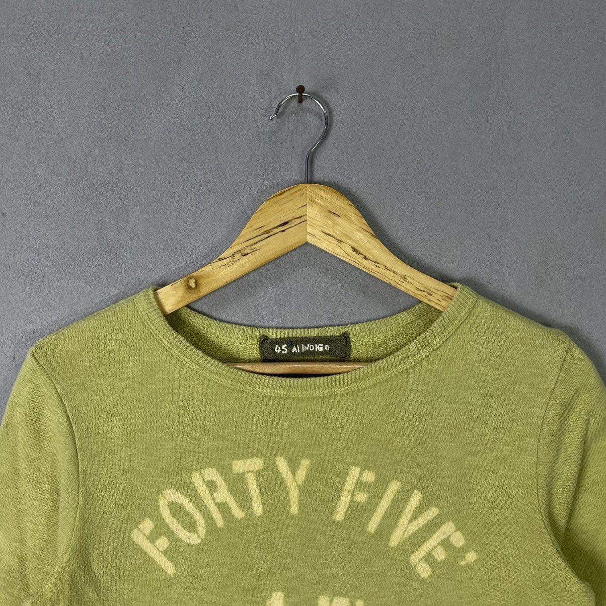 45rpm 90s 45R Indigo “Forty Five 45” Crewneck Sweatshirt Size S / US 4 / IT 40 - 2 Thumbnail