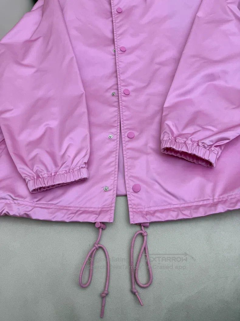 Balenciaga Balenciaga Pink Embroidered Logo Hooded Jacket Size XXS / US 00 / IT 34 - 6 Thumbnail