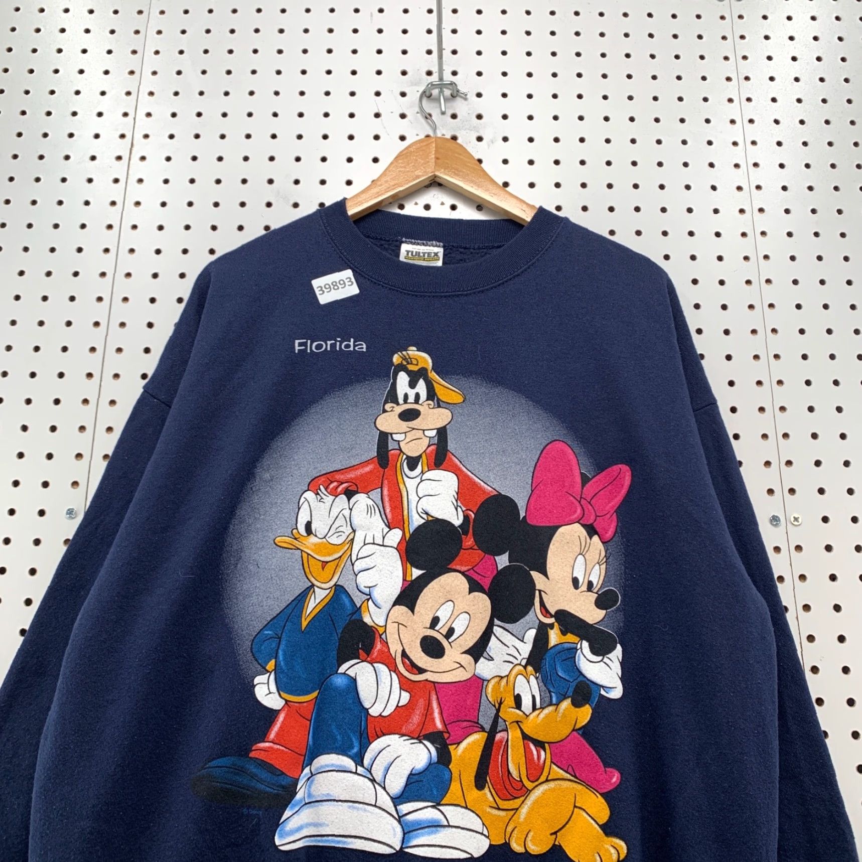 Tultex VINTAGE Mikey Mouse Minnie Crewneck Sweatshirt Men XL Navy Blue USA 24x28.5 Graphic Print Tultex 90s Cartoon Mens Size US XL / EU 56 / 4 - 7 Thumbnail