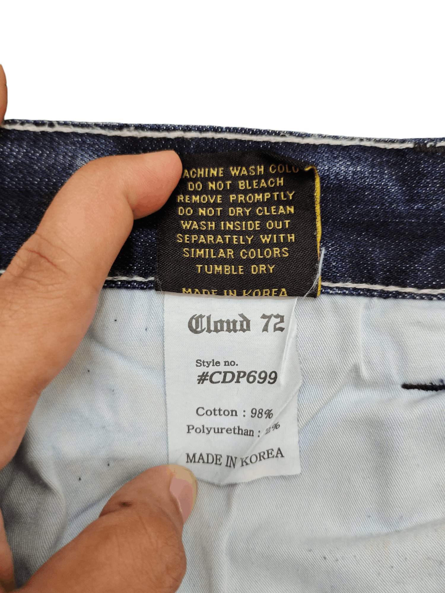 Artful Dodger Vintage Y2k Cloud 72 Embroidered Pocket Clawmark Faded Jeans Size US 36 / EU 52 - 18 Thumbnail