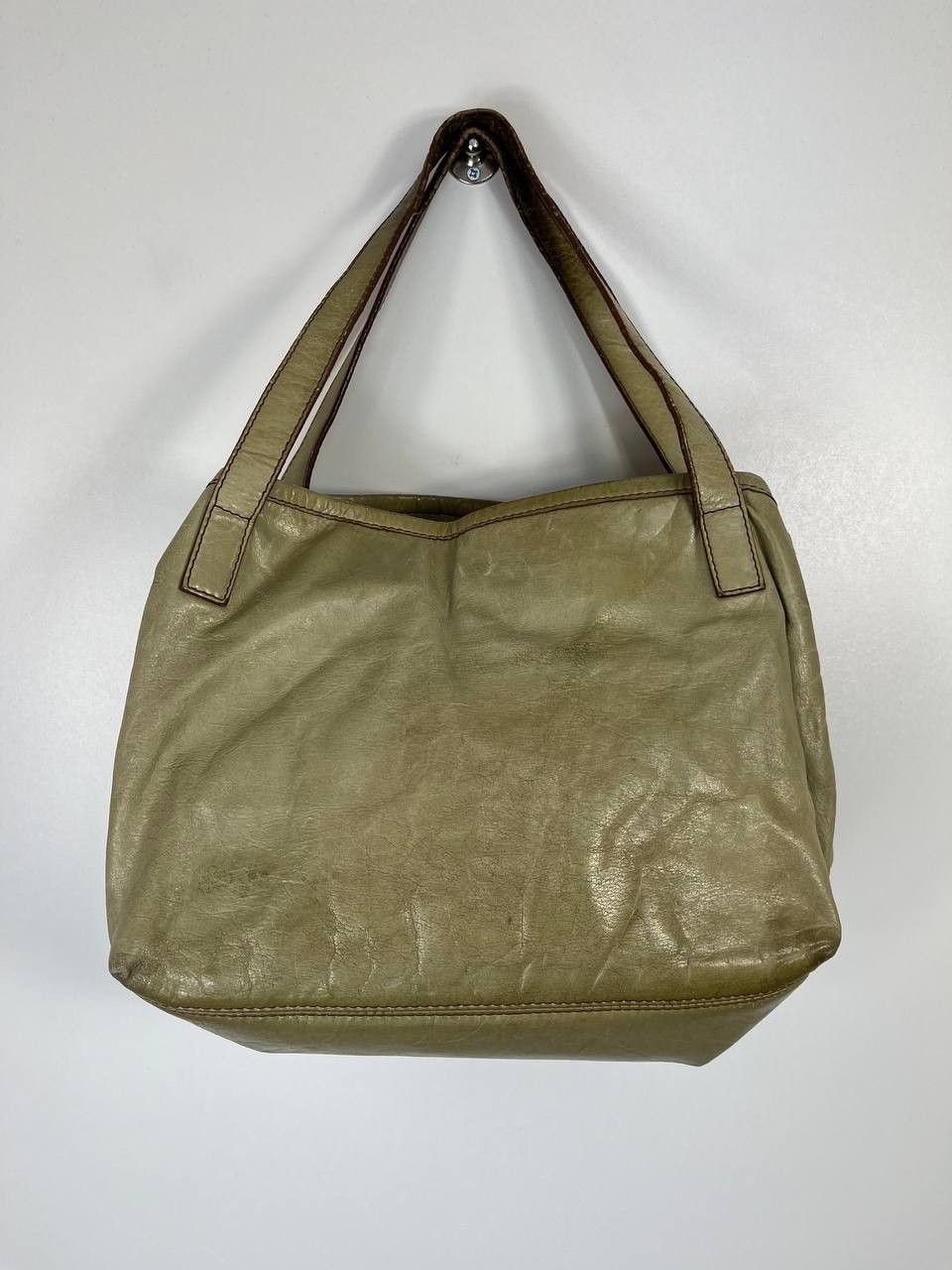 Max Mara Max Mara Leather Shoulder Bag Beige Made In Italy Womens Size ONE SIZE - 10 Thumbnail