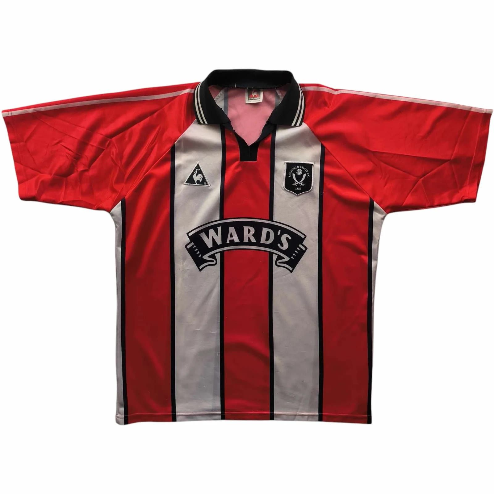 Le Coq Sportif Sheffield United 1997-99 home football jersey size XL Size US XL / EU 56 / 4 - 1 Thumbnail