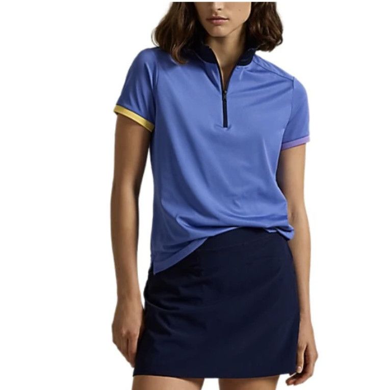 Ralph Lauren RLX Air Tech Pique 1/4 ZIP Golf Top Blue ( M )
