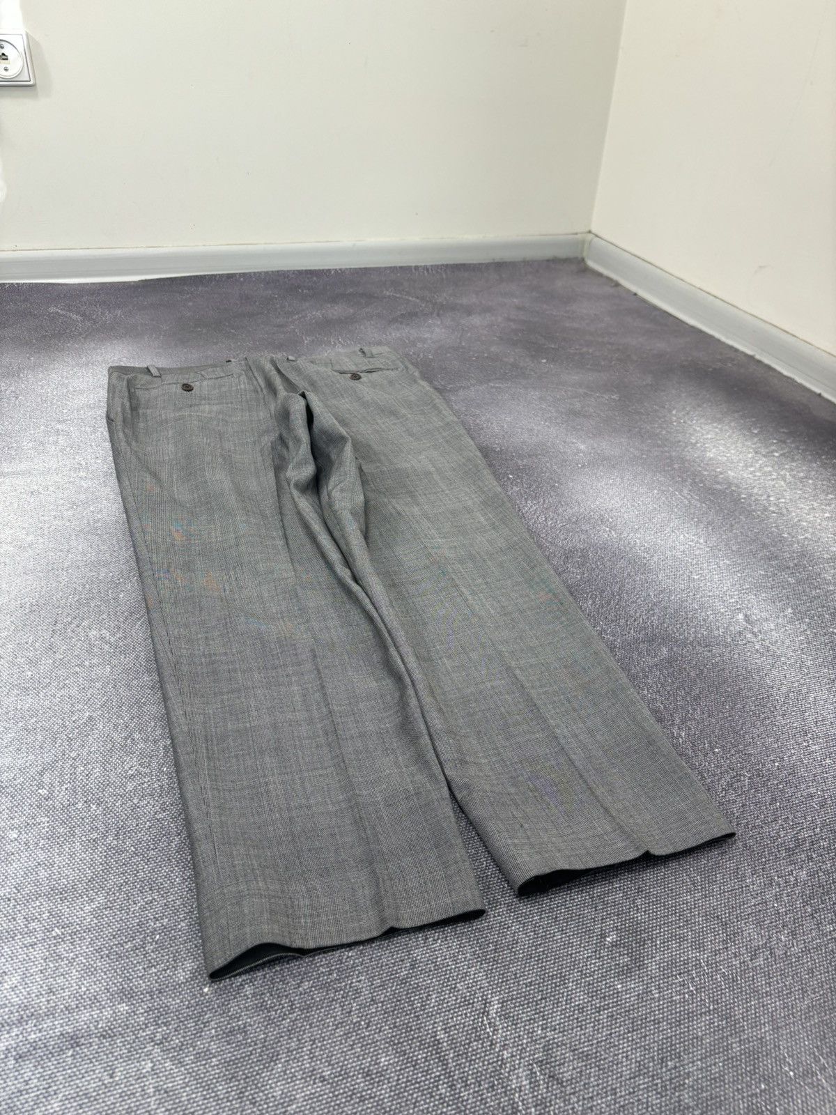 Suitsupply Suitsupply Lazio Men’s Glen Check Gray Wool Dress Pants Size US 32 / EU 48 - 11 Thumbnail