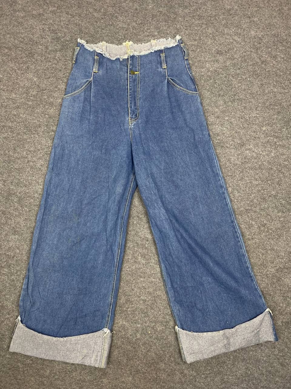 Japanese Brand vintage japanese brands wide leg high waist denim Size US 33 - 5 Thumbnail