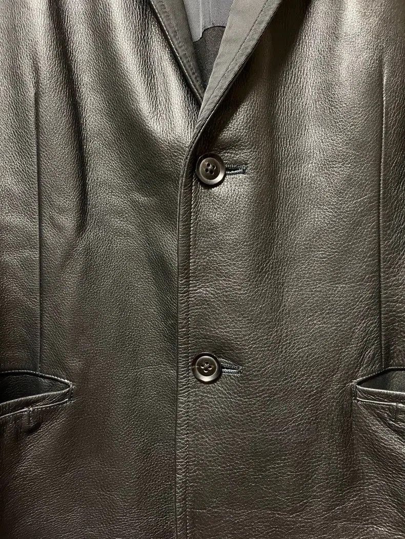 Yohji Yamamoto Yohji Yamamoto Black Leather Coat for Sale Size US L / EU 52-54 / 3 - 7 Thumbnail