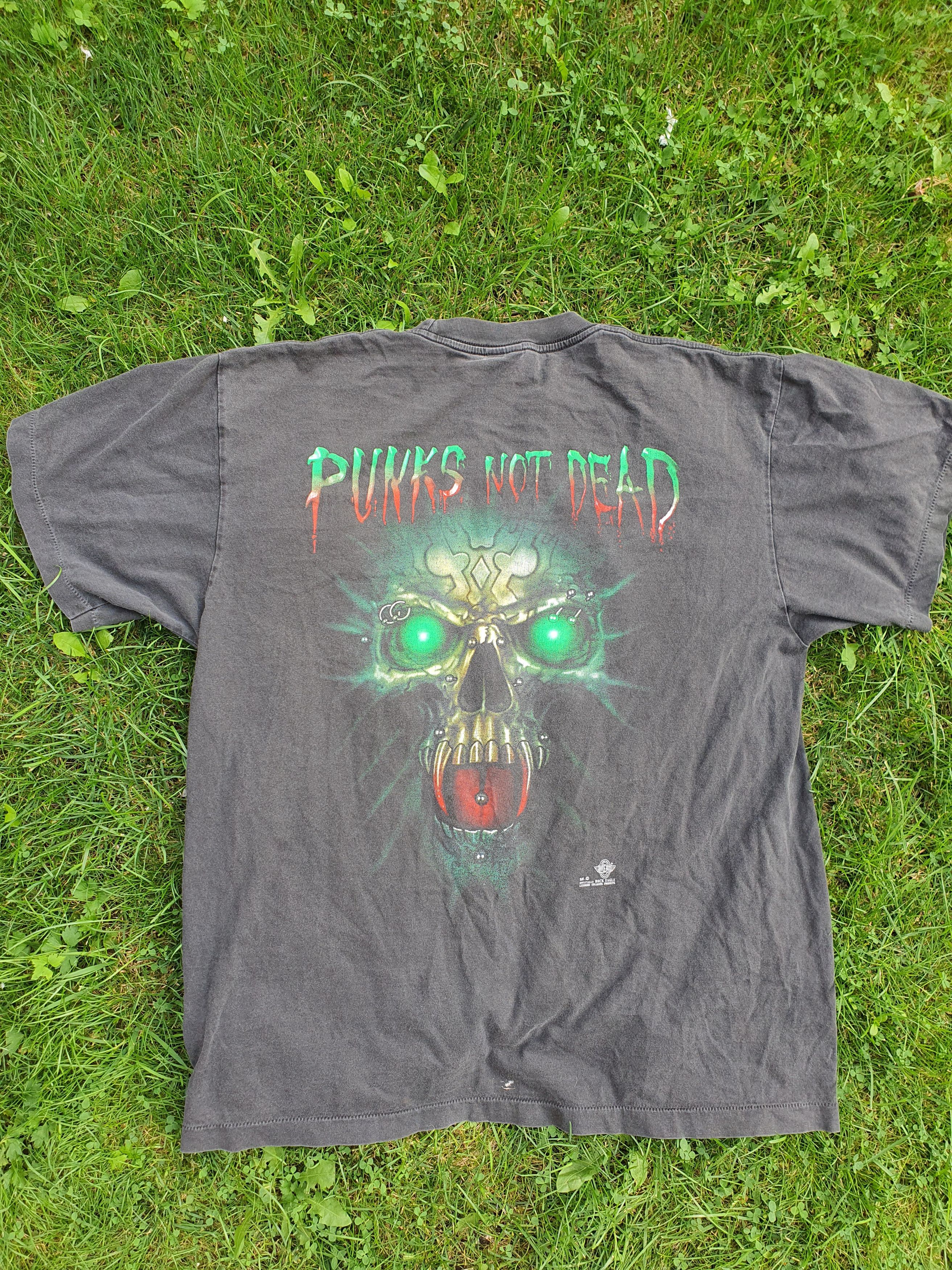 Band Tees × Vintage Vintage Punks Not Dead Black Tee Size US XL / EU 56 / 4 - 2 Thumbnail