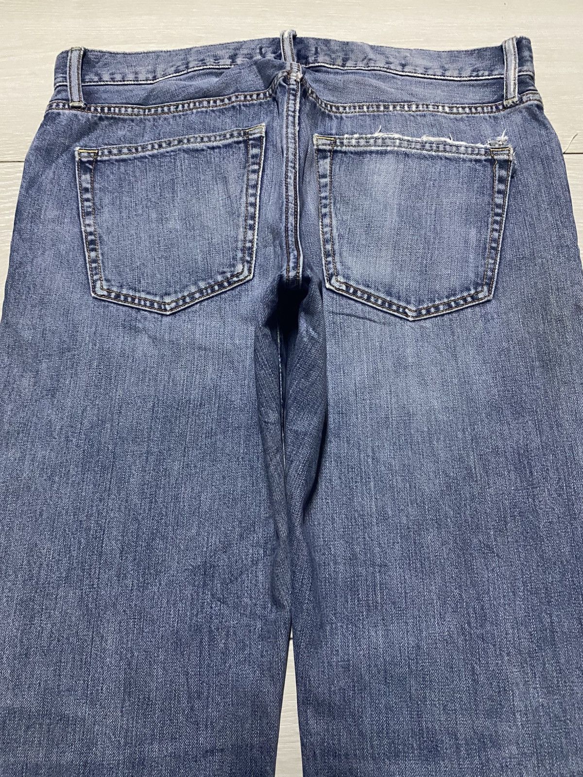 Japanese Brand Vintage japanese Uniqlo Blue Wash Grunge Selvedge Jeans Size US 34 / EU 50 - 4 Thumbnail