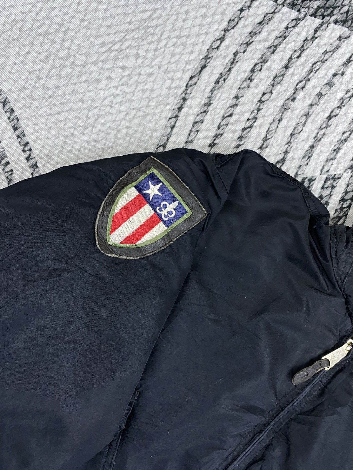 Alpha Industries 🔥STEAL Vintage Alpha Industries Leather Collar Bomber Jacket Size US XL / EU 56 / 4 - 10 Thumbnail