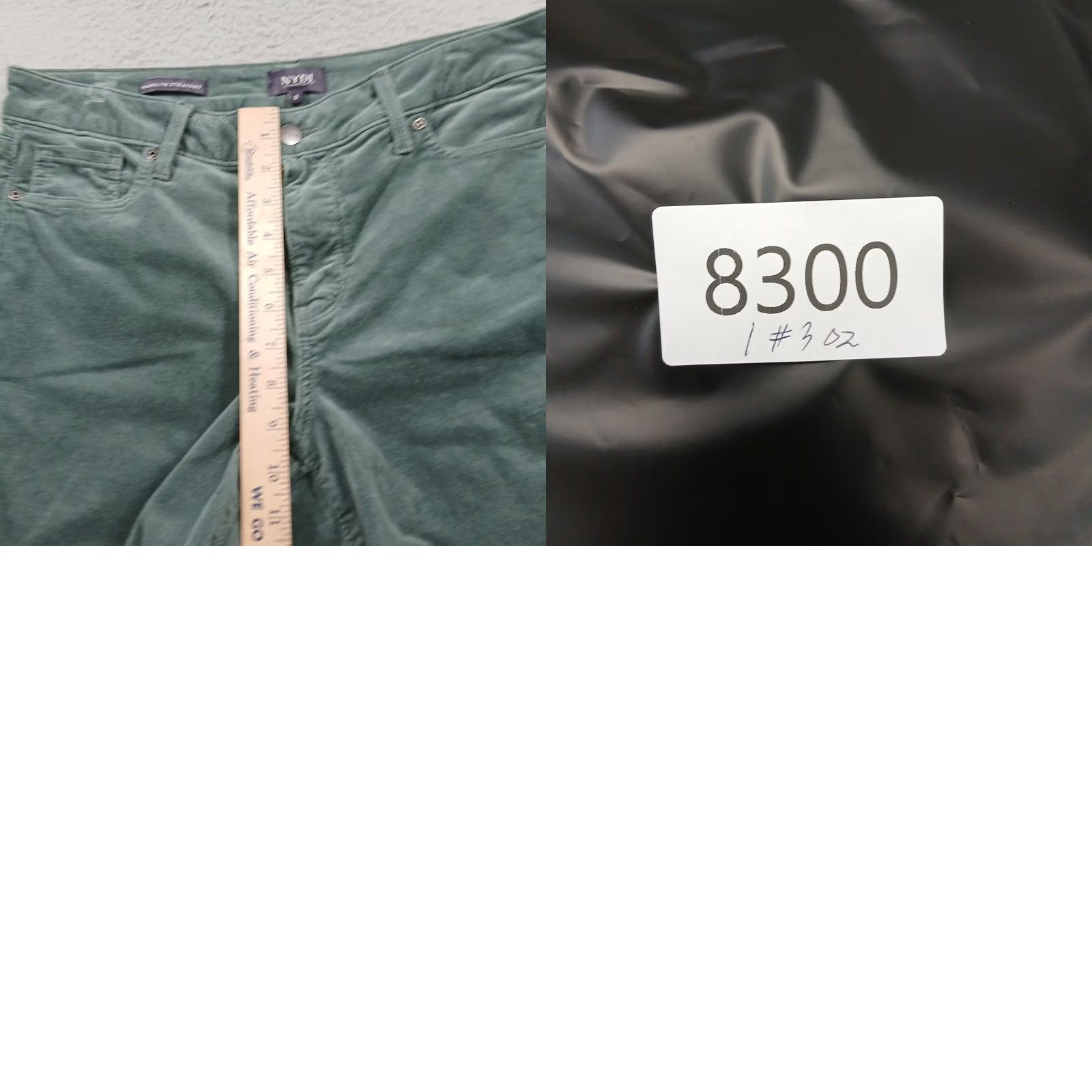 NYDJ NYDJ Marilyn Straight Corduroy Pants Women 8 Sage Leaf Green Lift Tuck EUC Size 30" / US 8 / IT 44 - 10 Thumbnail