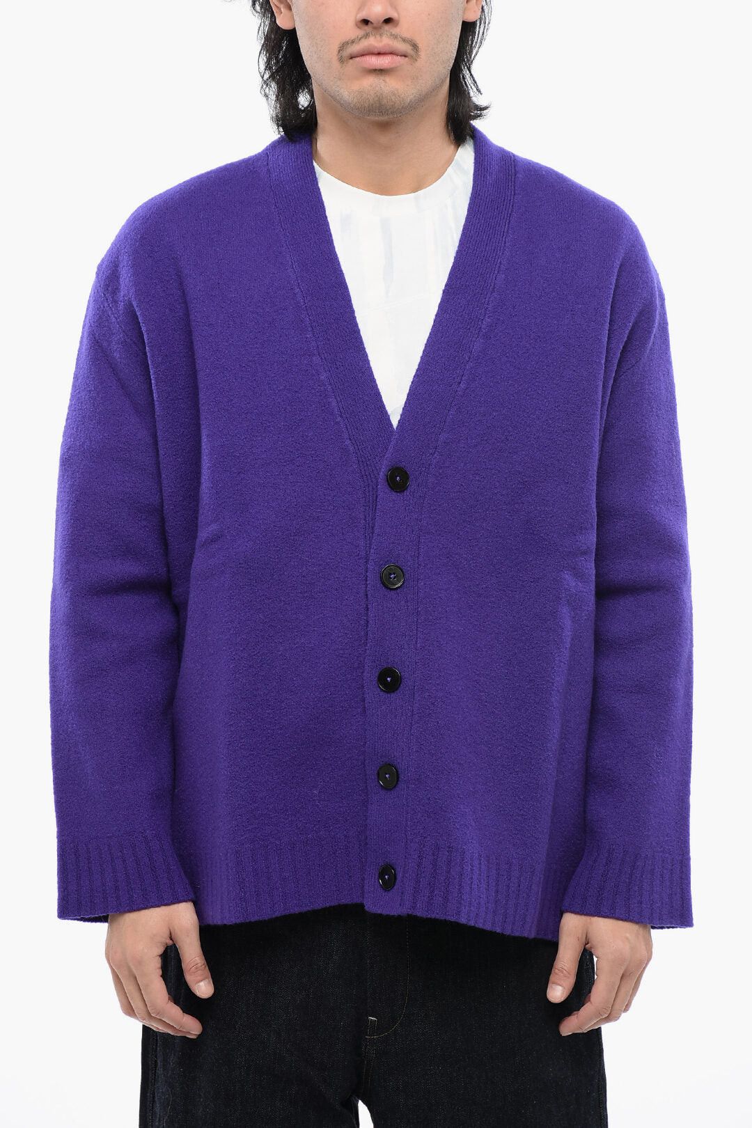 Boiled-Wool Cardigan