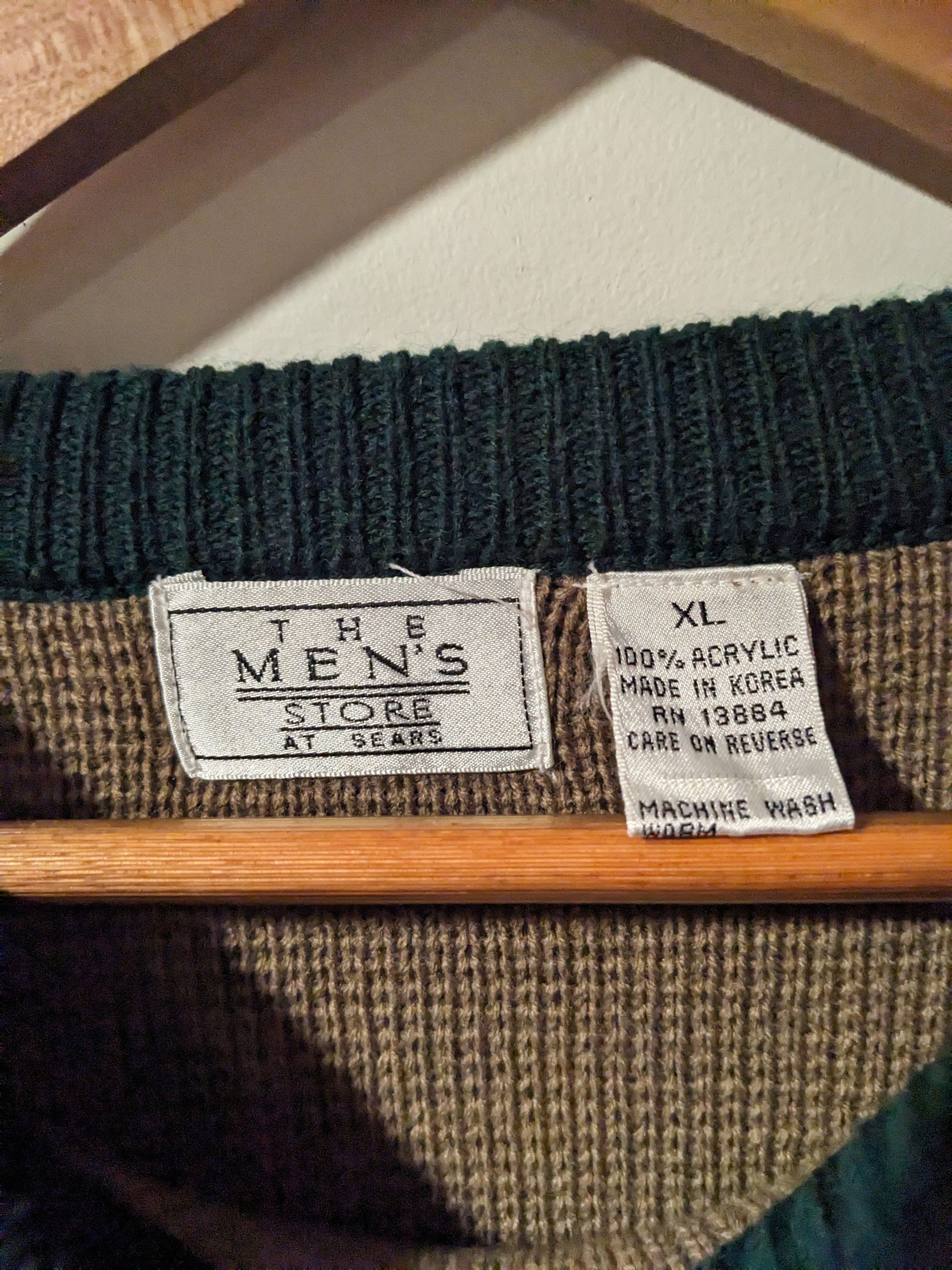 Sears × Vintage Vintage 90s The Men's Store by Sears Brown X-Large Sweater Size US XL / EU 56 / 4 - 2 Thumbnail