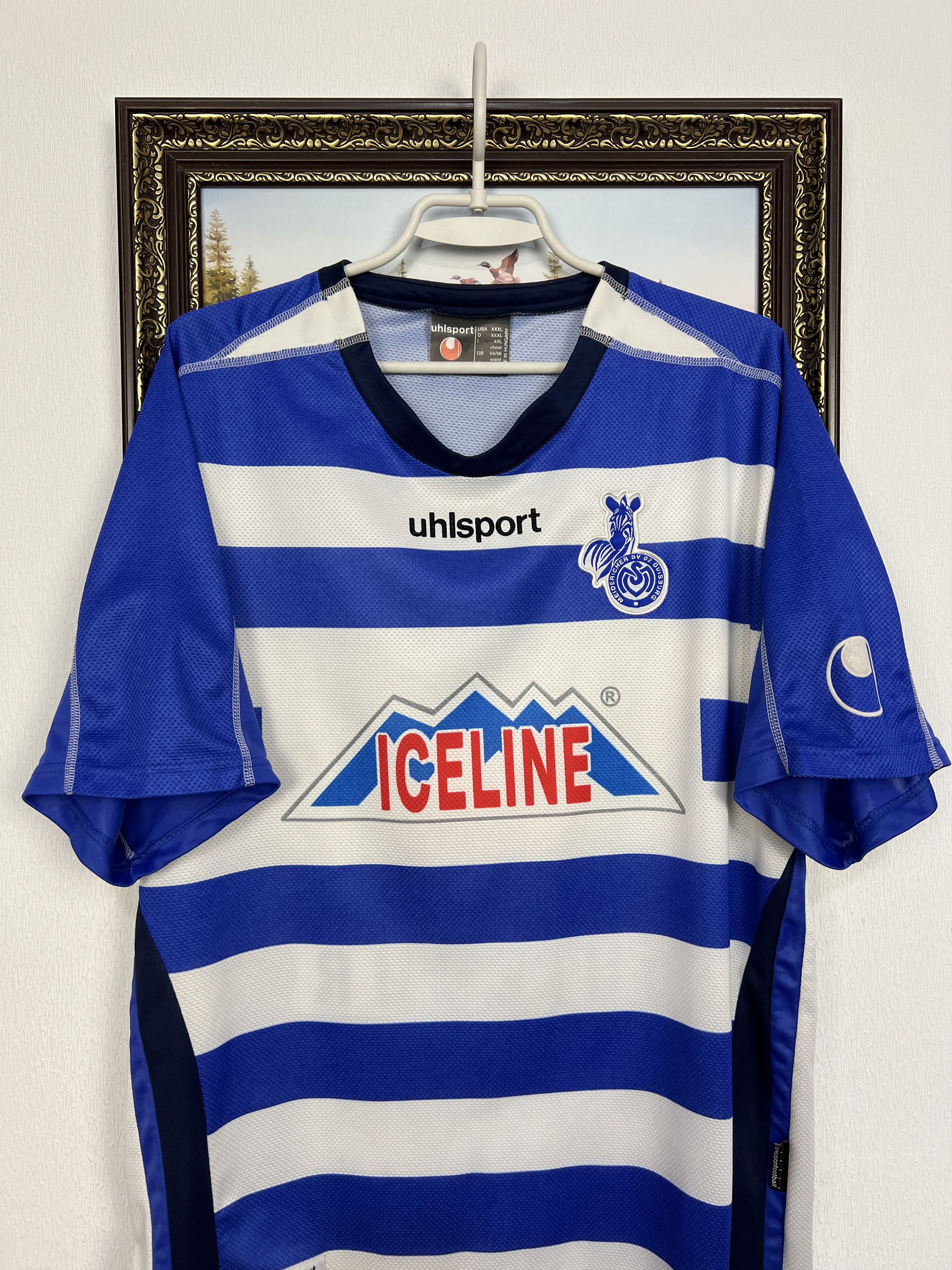 Vintage MSV Duisburg football shirt Soccer UHLSport Jersey Trikot Size US XXL / EU 58 / 5 - 2 Thumbnail