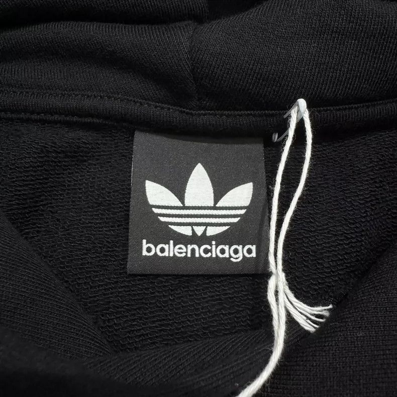 Balenciaga Balenciaga Adidas Brand Letter Stripe Hooded Sweatshirt Size US XXL / EU 58 / 5 - 4 Thumbnail