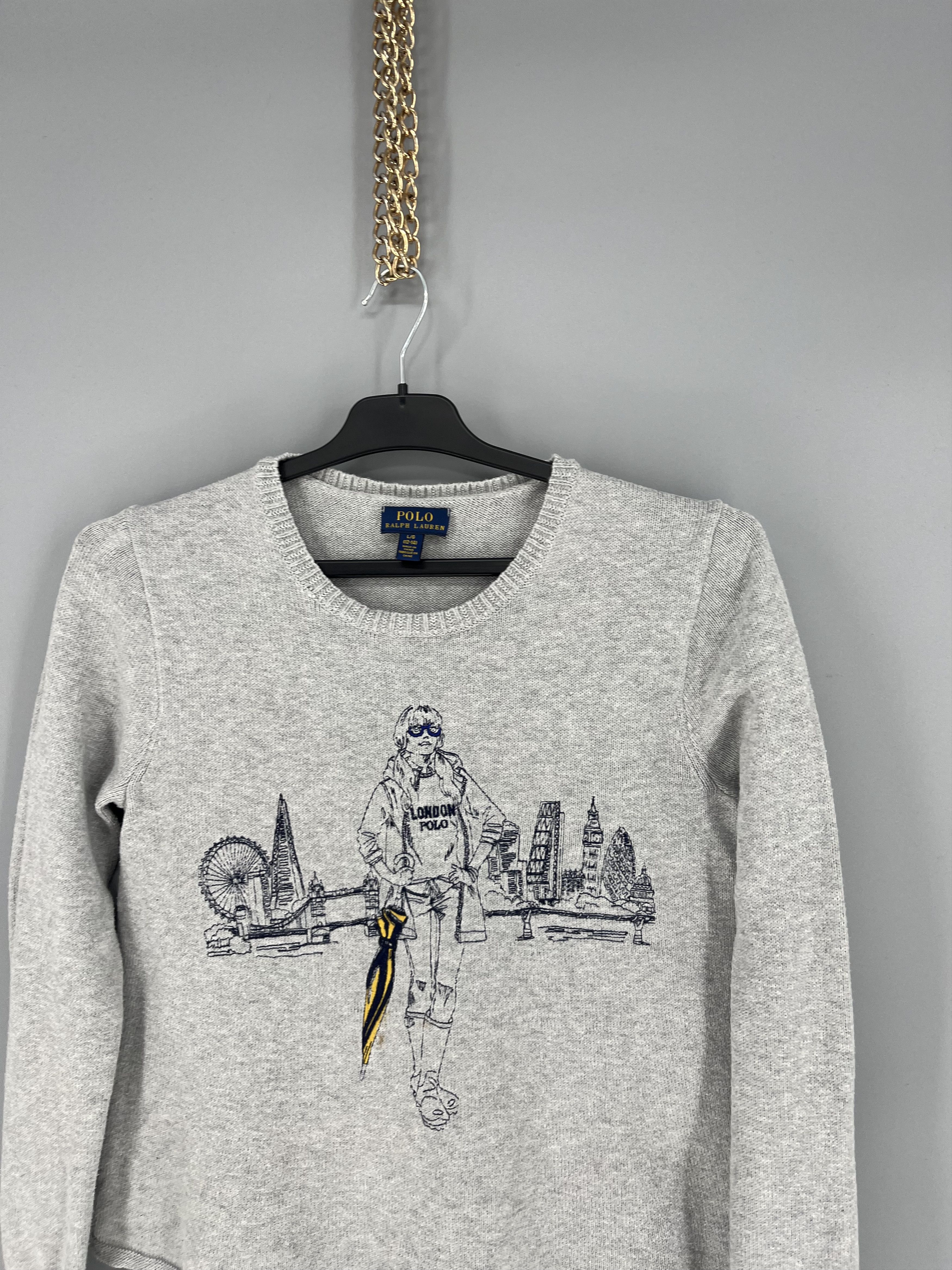 Polo Ralph Lauren Vintage 90s Polo Ralph Lauren London Sexy Girl Sweater Size S / US 4 / IT 40 - 6 Thumbnail