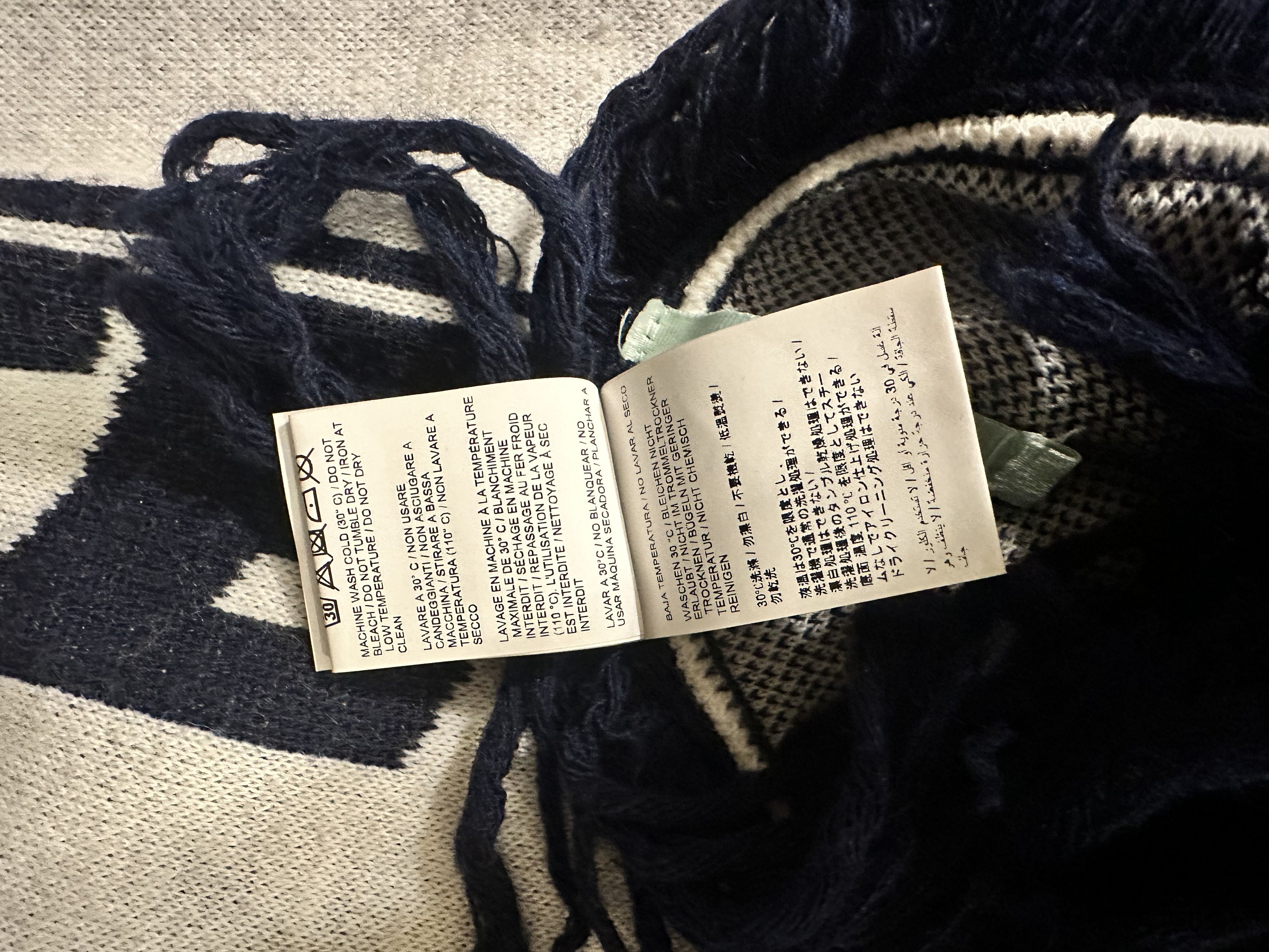 Off-White Off White gray and dark blue thick scarf Size ONE SIZE - 7 Thumbnail
