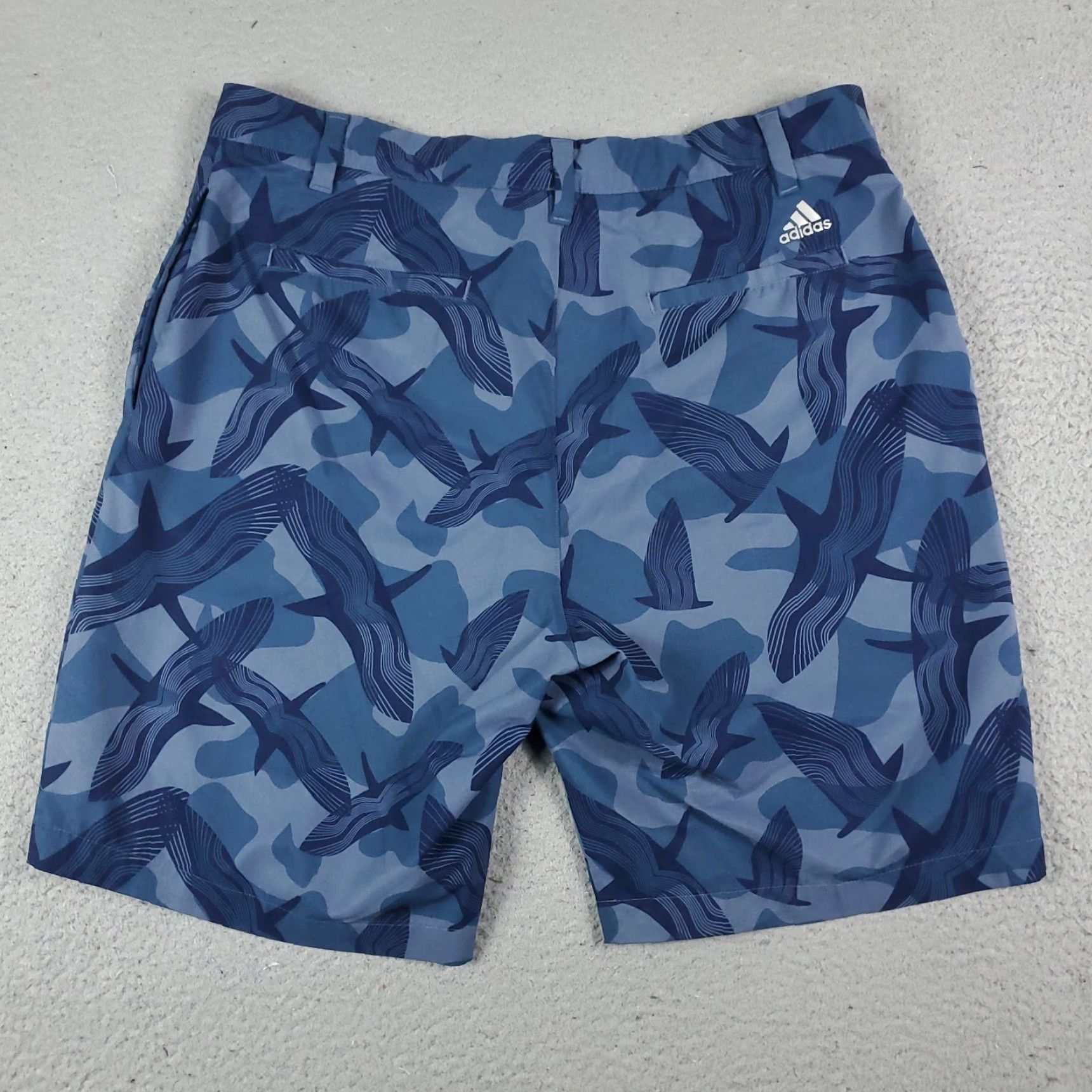 Adidas Adidas Shorts Mens Waist 34 Blue Bird Print Casual Flat Front Chinos Size US 34 / EU 50 - 7 Thumbnail
