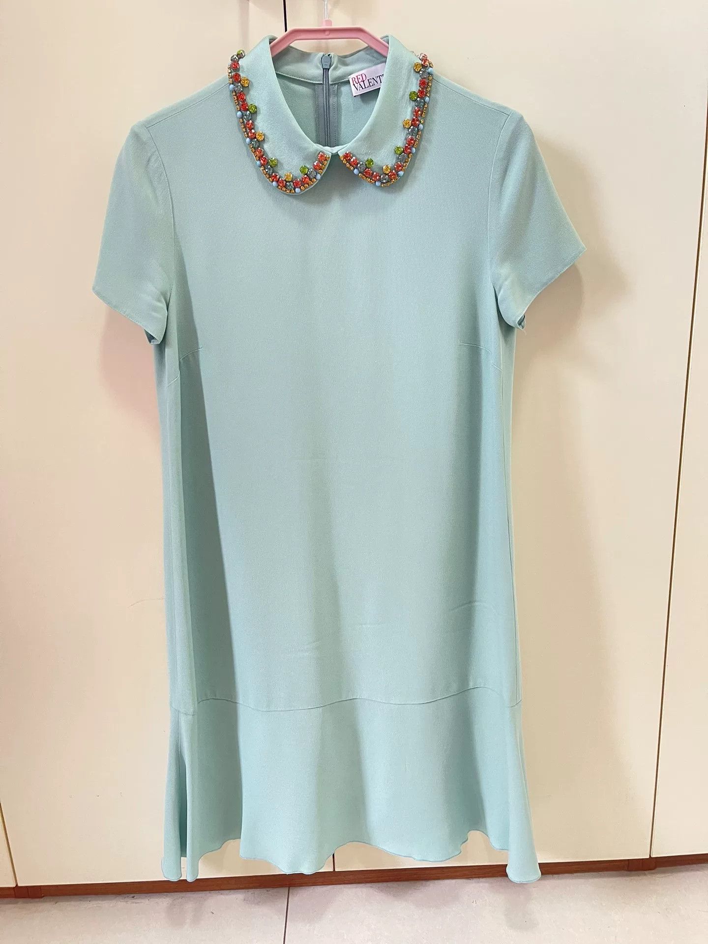 Valentino Redvalentino Collared Short Sleeve Dress Size US S / EU 44-46 / 1 - 1 Thumbnail