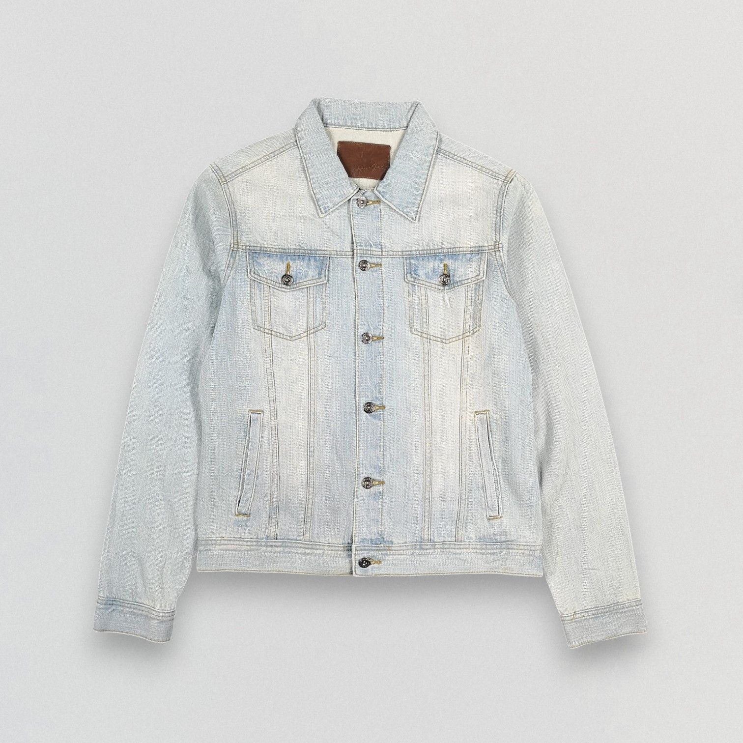 Japanese Brand Japanese Brand Nylous Jeans Light Blue Denim Trucker Jacket Size US L / EU 52-54 / 3 - 1 Thumbnail