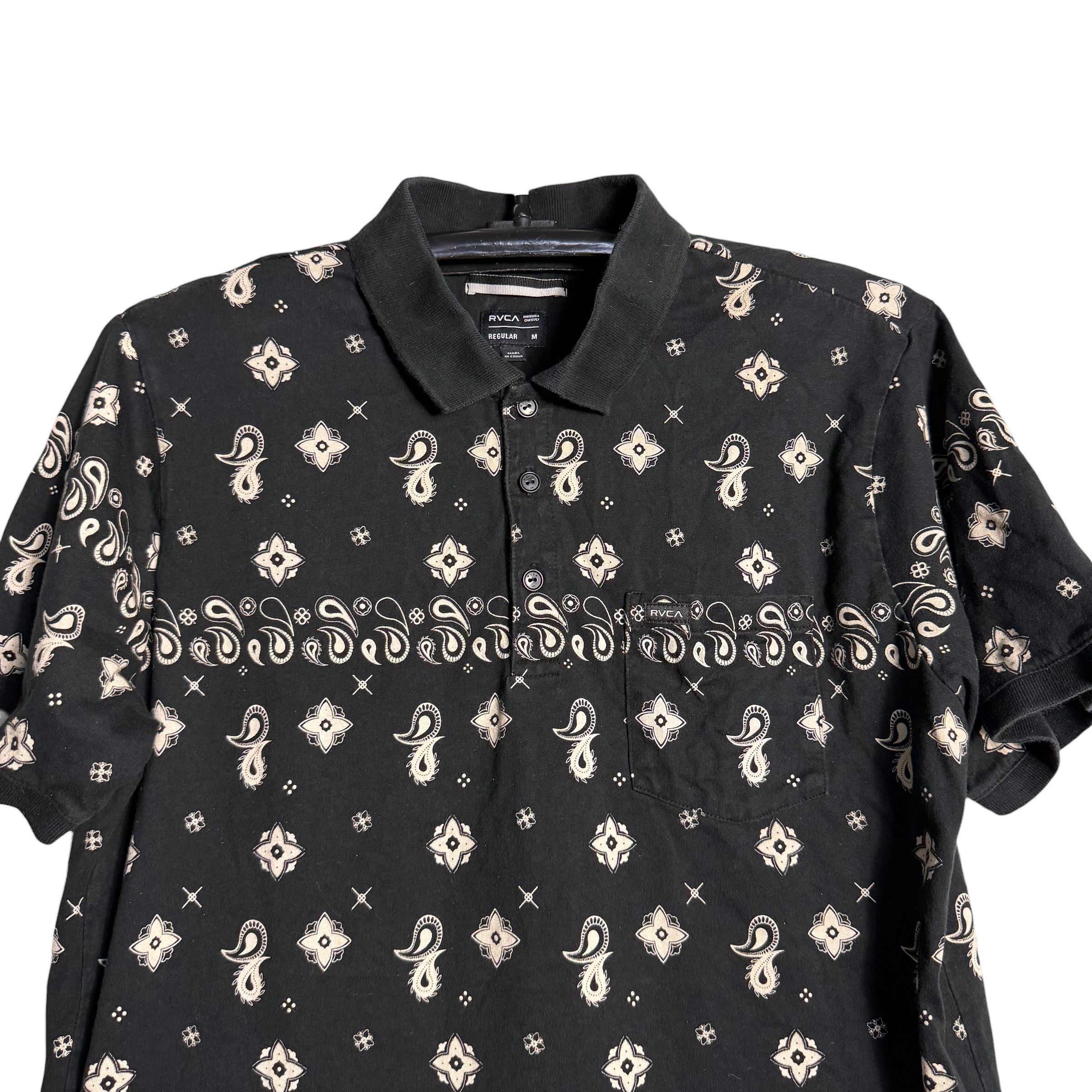 RVCA 🔥RARE🔥RVCA All-Over Paisley Polo Shirt Size US M / EU 48-50 / 2 - 2 Thumbnail