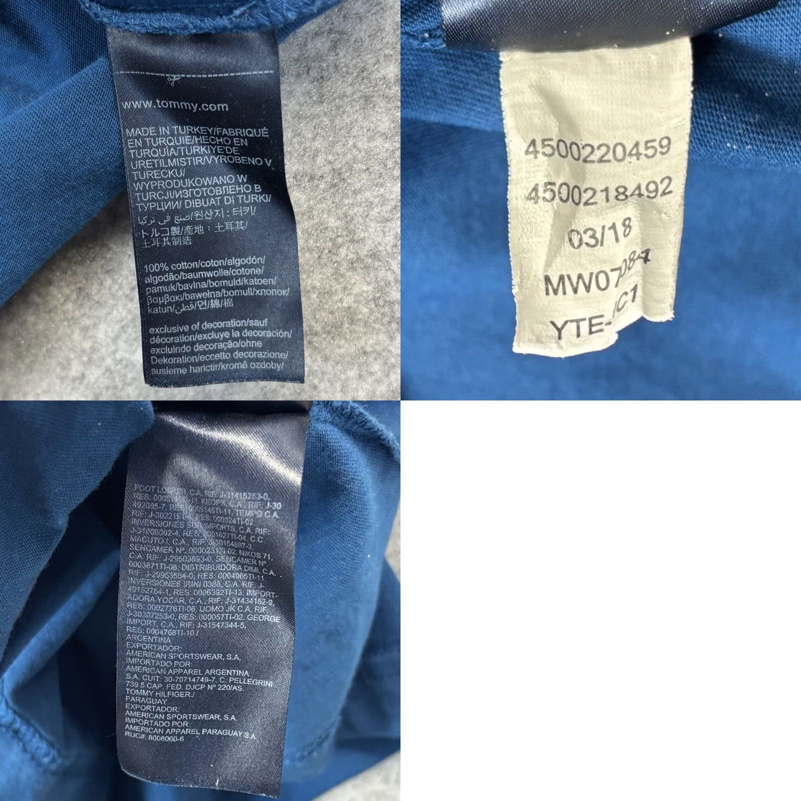 Tommy Hilfiger Tommy Hilfiger Shirt Mens M Organic Cotton Blue Crew Neck Top Used Size US M / EU 48-50 / 2 - 8 Thumbnail
