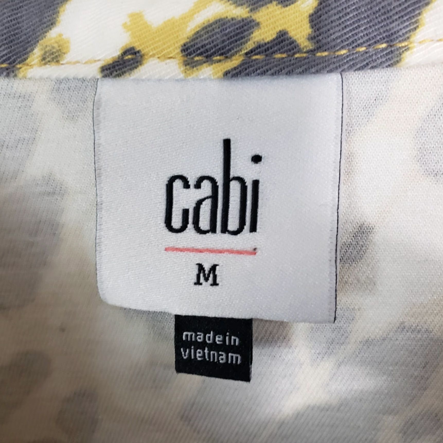 Vintage Cabi 5854 Womens Providence Shirt Jacket Sz Medium Yellow Gray Button Front Size M / US 6-8 / IT 42-44 - 5 Thumbnail