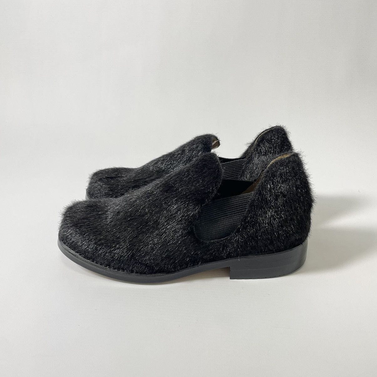Comme des Garcons Black Faux Fur Ankle Boots Size US 8 / EU 41 - 1 Thumbnail