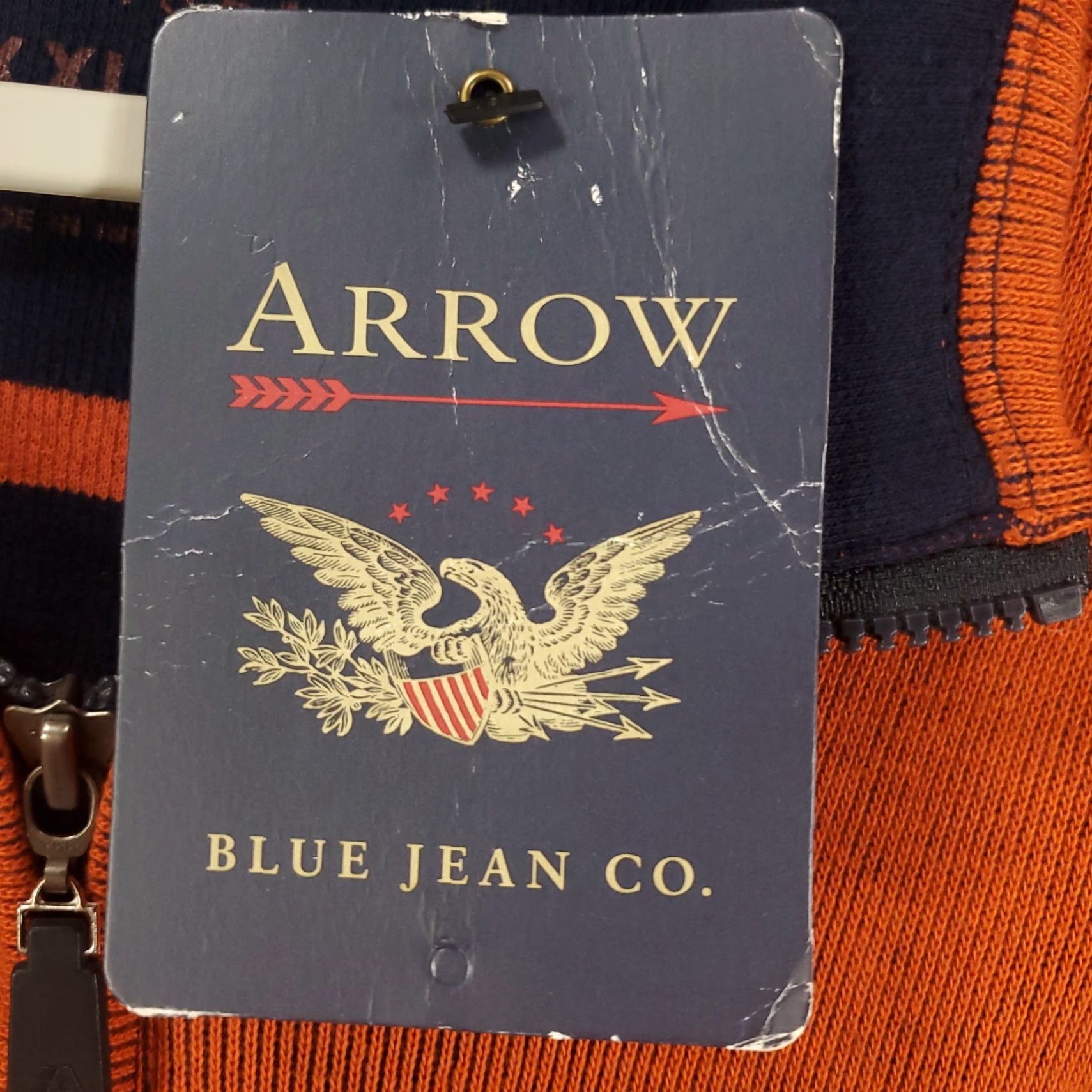 Arrow VINTAGE? No. New Mens Sweater Size XXL 1/4 Zip Pullover Combed Cotton 2XL Orange NWT Arrow Pullover Knit's Zip 1/4 Zip 2XL Orange Mens Shirt? Size US XXL / EU 58 / 5 - 5 Thumbnail