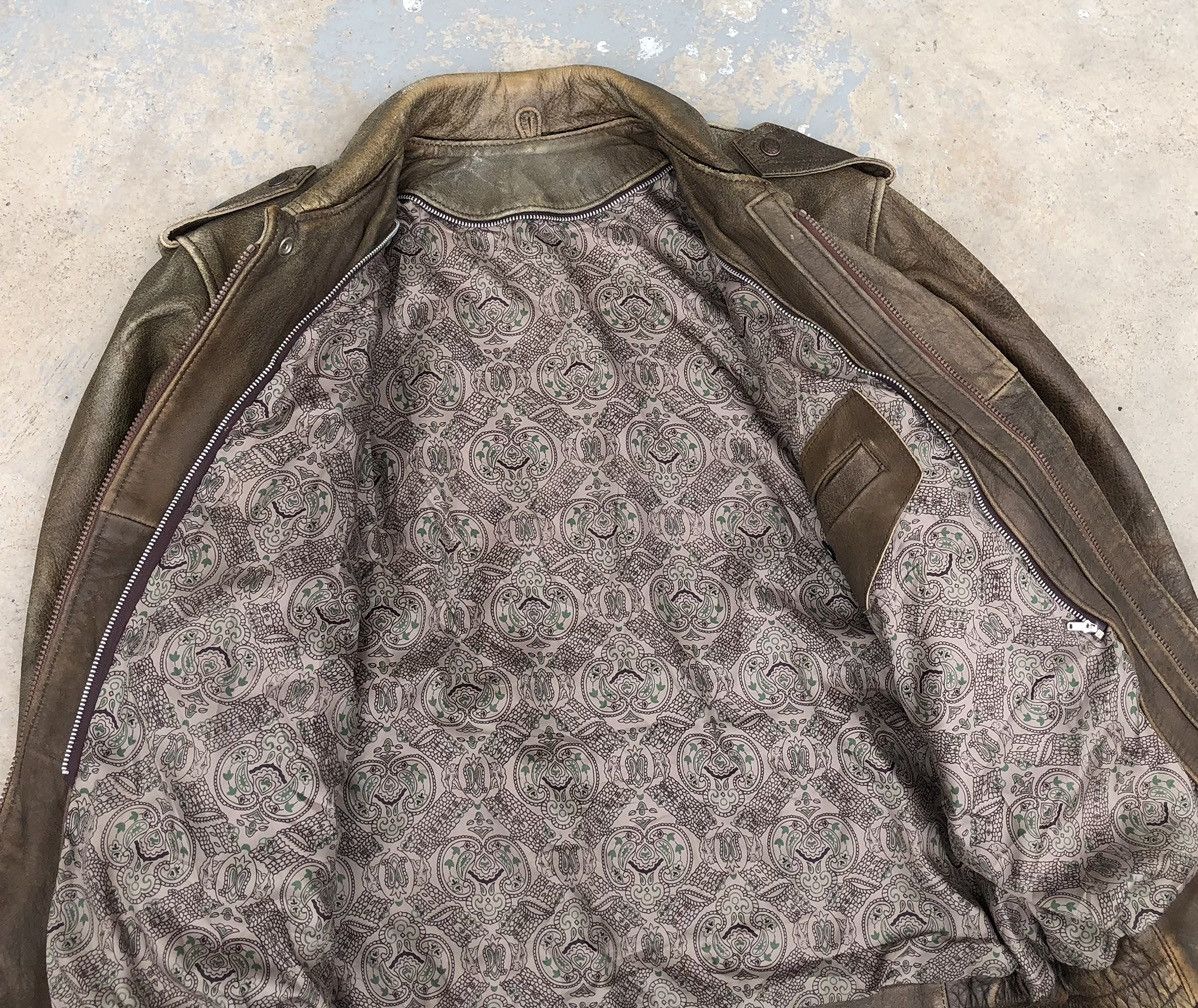 Vintage Vintage 80s Real Leather cowhide A2 Flight Bomber Jacket Size US L / EU 52-54 / 3 - 17 Thumbnail