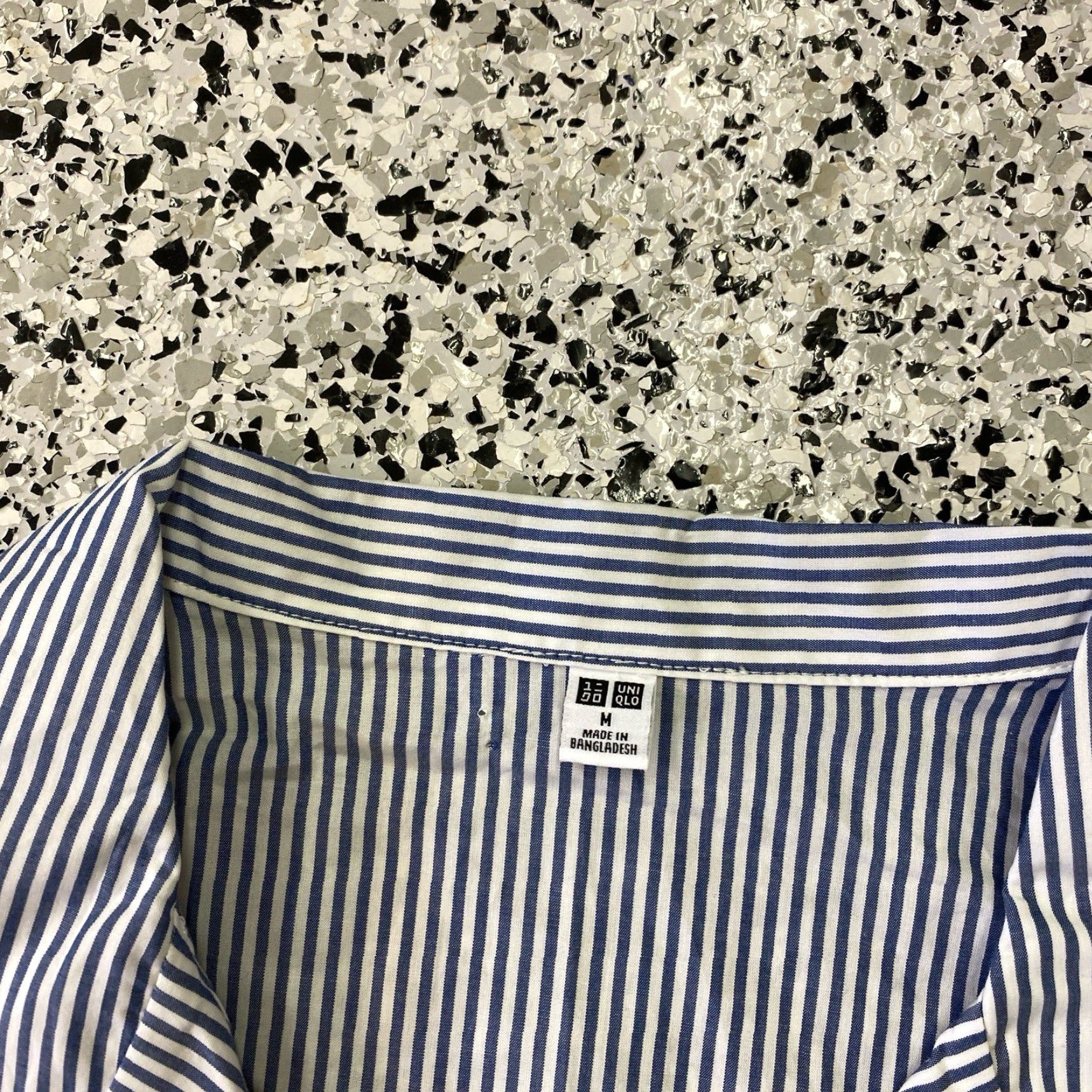 Uniqlo Uniqlo Shirt Womens Medium Light Blue Pinstripe 100% Cotton Long Sleeve NWT Size M / US 6-8 / IT 42-44 - 3 Thumbnail