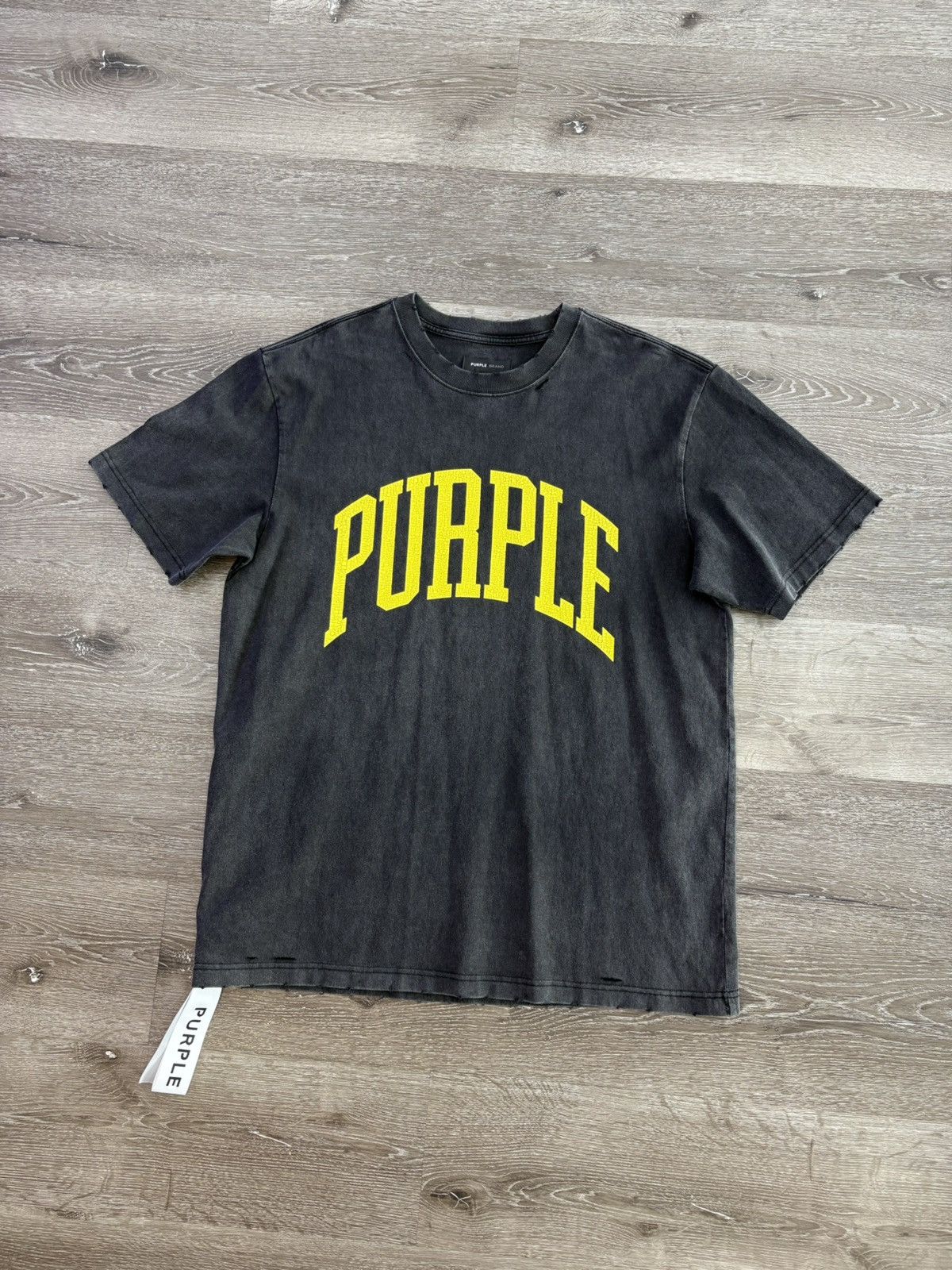 Purple Brand Purple “Heavy Jersey” Tee (Black/Yellow) Size US L / EU 52-54 / 3 - 1 Thumbnail