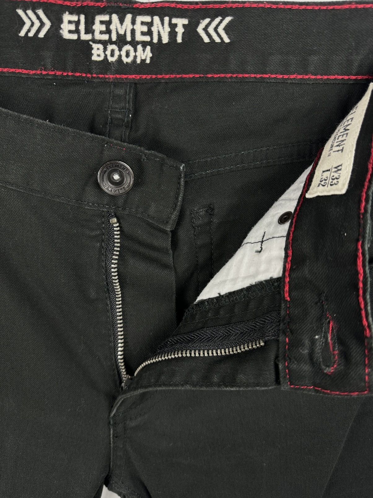 Element Element 33x32 Boom Black Slim Fit Denim Skate Pants Size US 33 - 6 Thumbnail