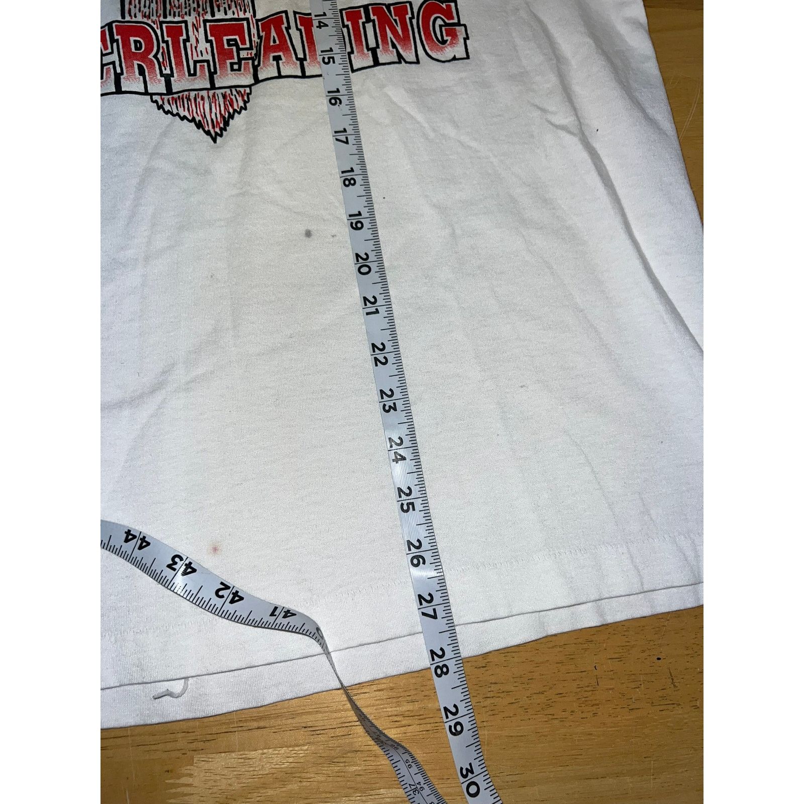 Fruit Of The Loom Vintage Cheerleading Shirt Rocket White USA Made Tee 90s XL Size US XL / EU 56 / 4 - 11 Thumbnail