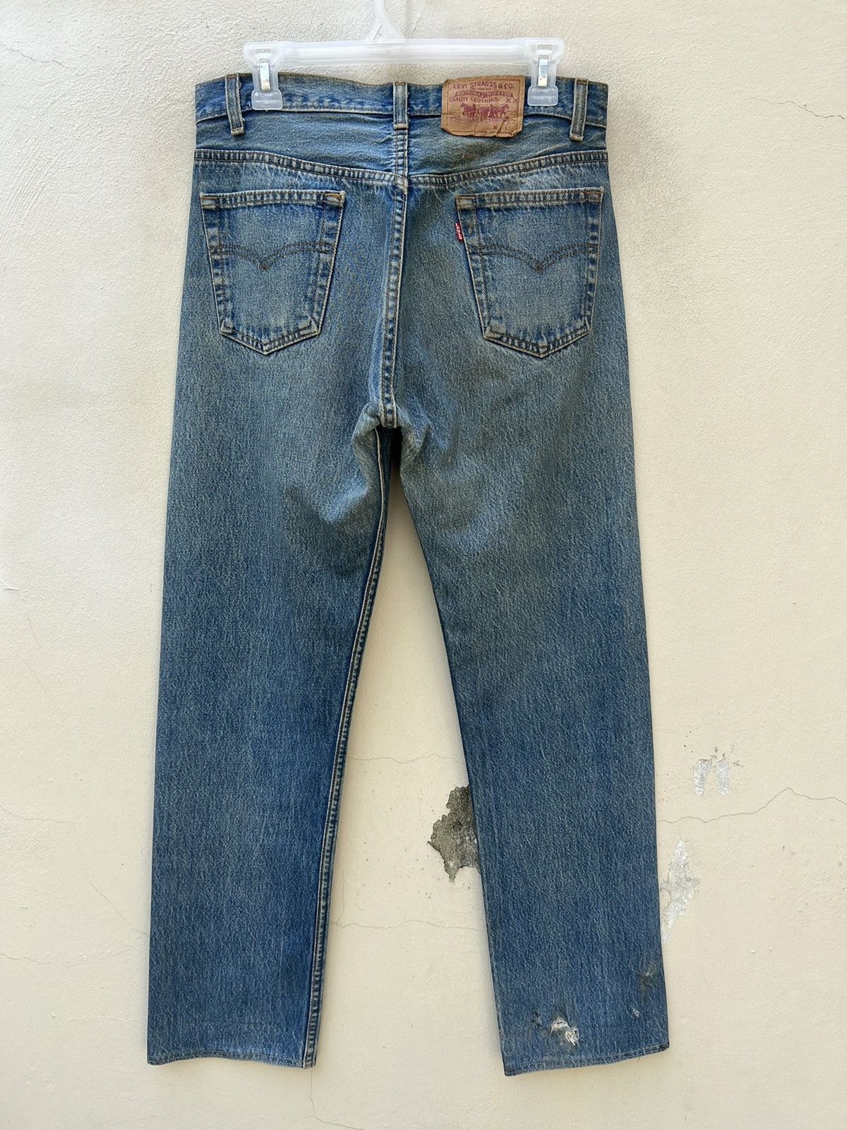 Levi's Vintage 80s Levi’s 501 Distressed Muddy Denim Jeans Size US 31 - 15 Thumbnail