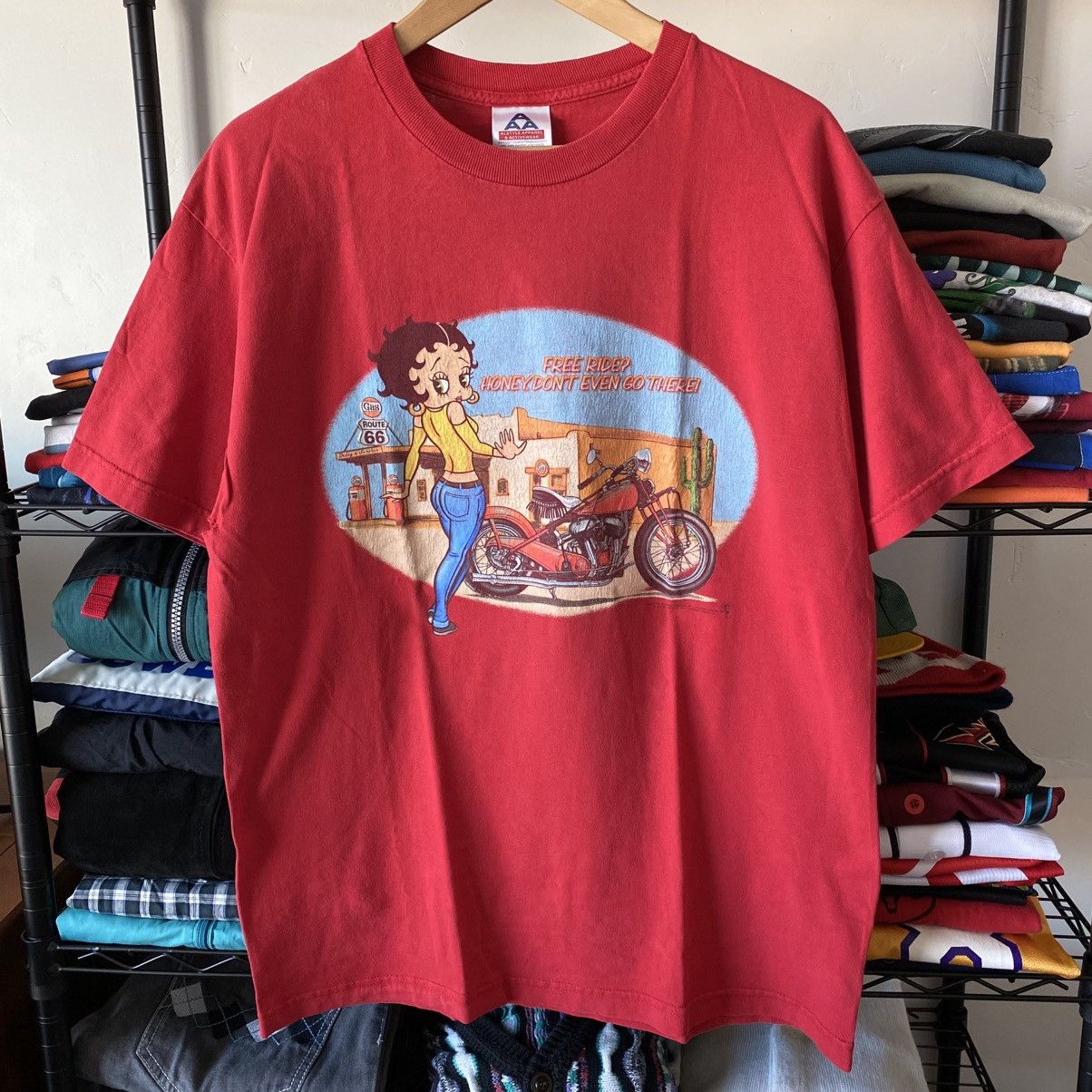 Vintage Betty Boop T-Shirt 2000 Harley Davidson Grunge Y2K